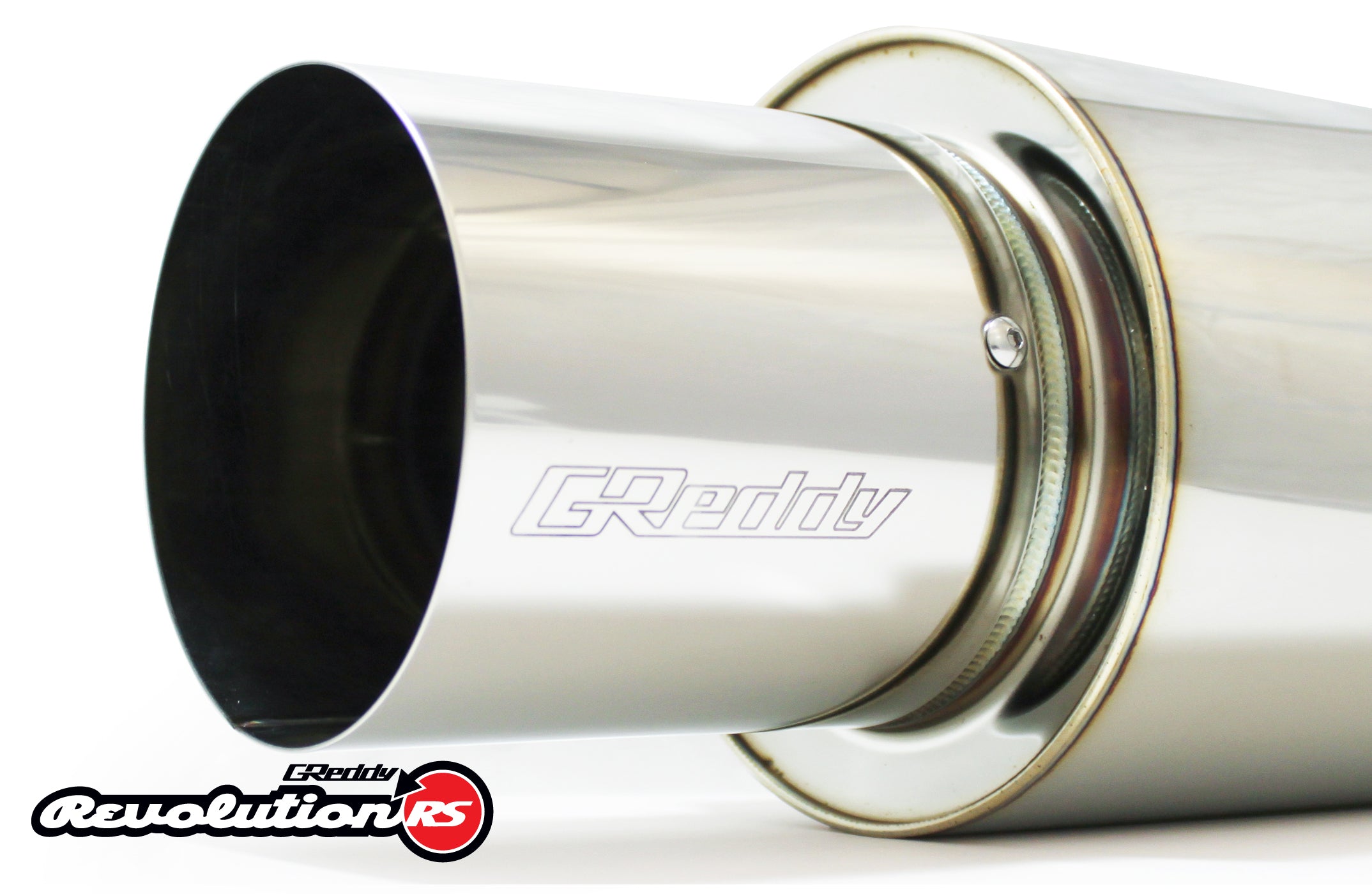 REVOLUTION RS UNIVERSAL MUFFLER 3.0"- 3-BOLT 115MM TIP - (11001131)