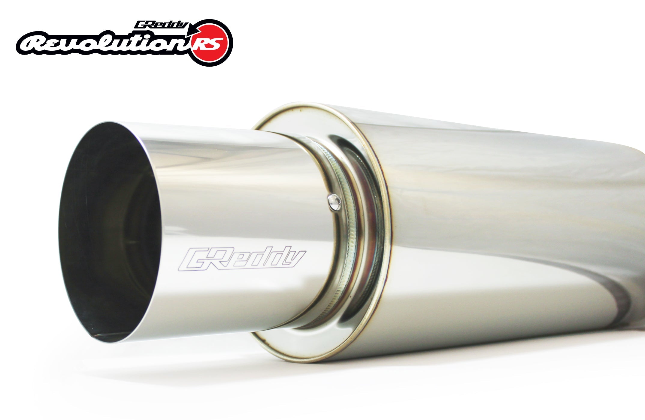 REVOLUTION RS UNIVERSAL MUFFLER 2.5"- 3-BOLT 105MM TIP - (11001126)