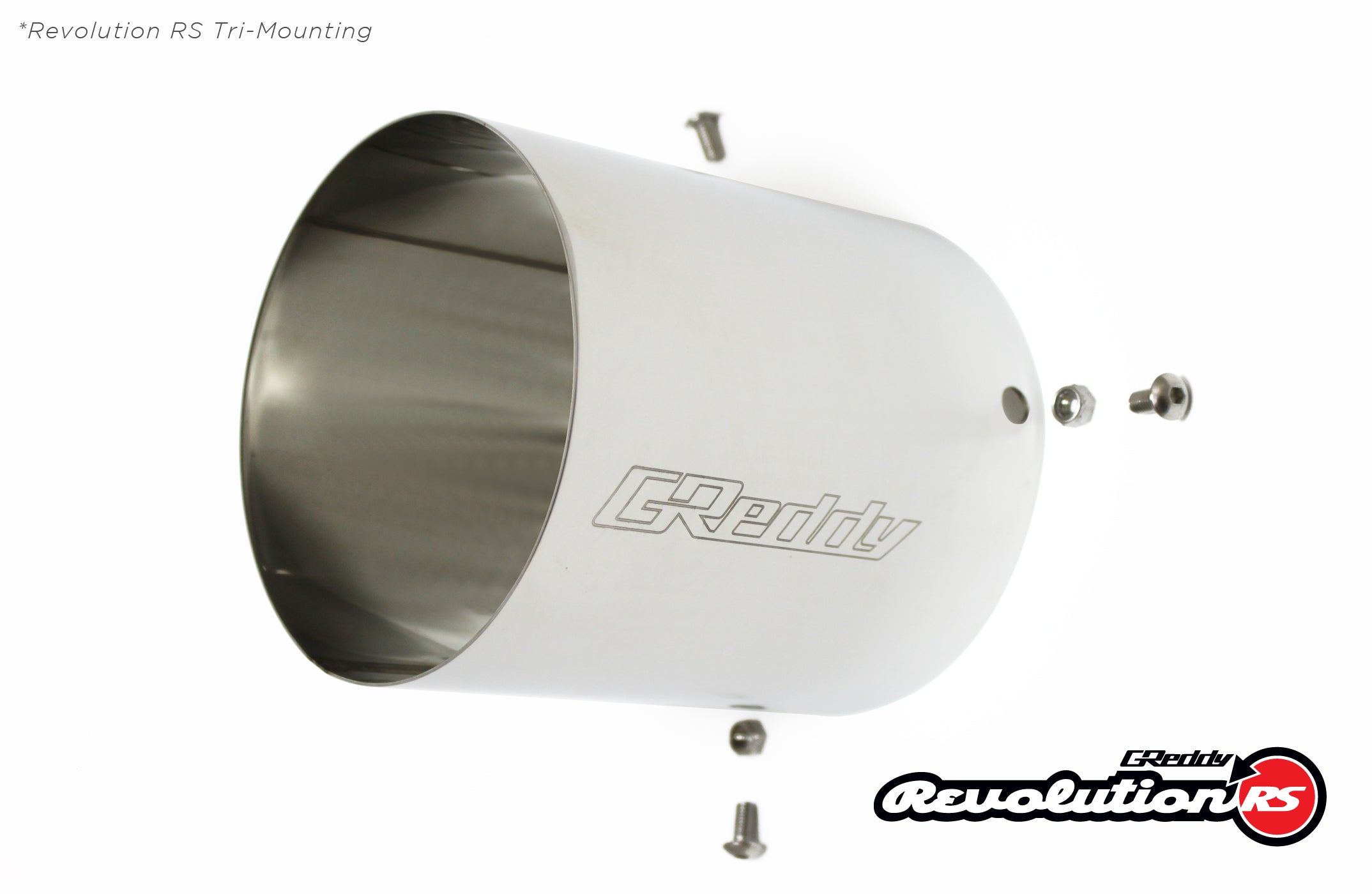 REVOLUTION RS UNIVERSAL MUFFLER 3.0"- 3-BOLT 115MM TIP - (11001131)