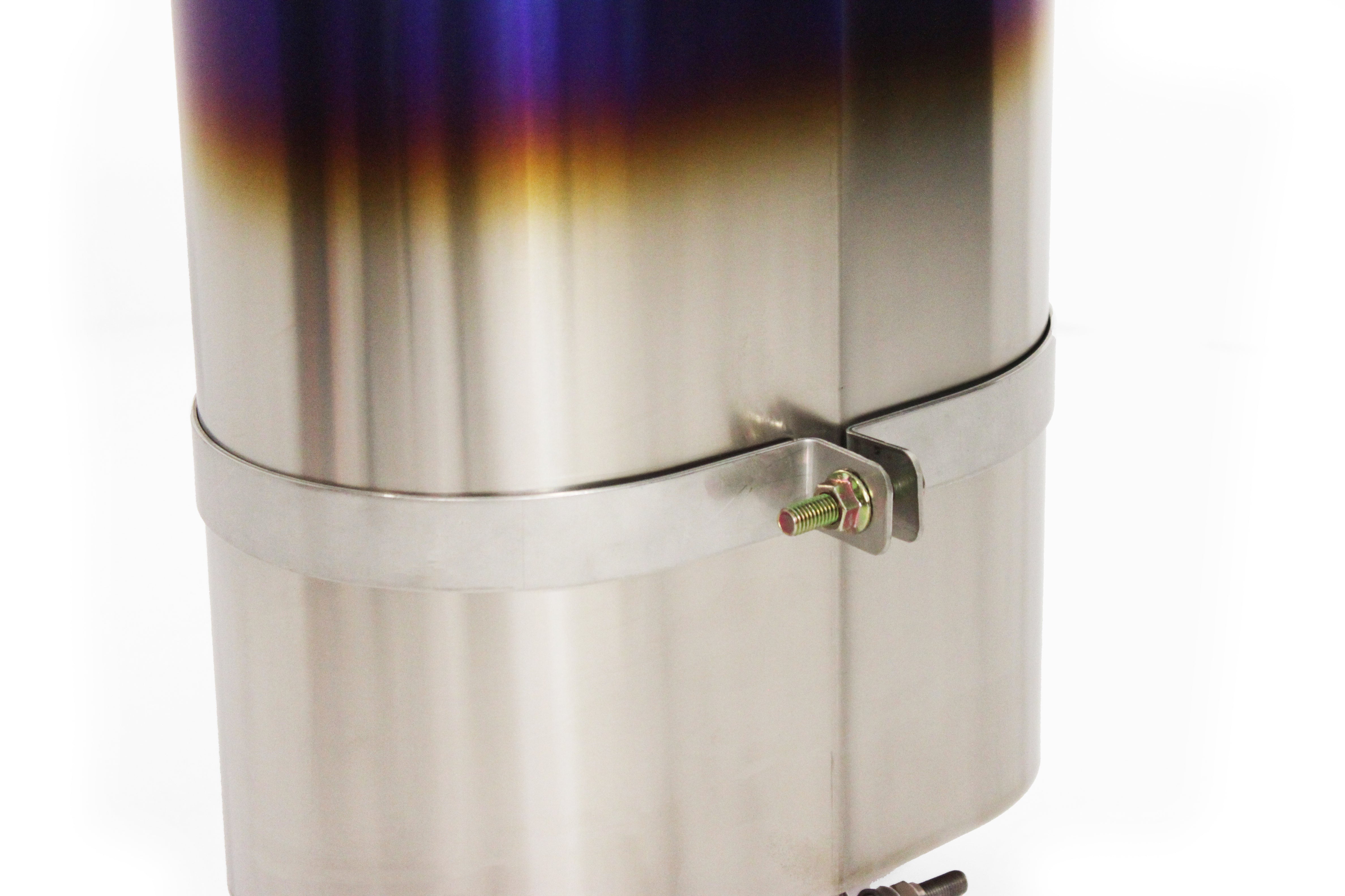 Universal RS-Ti Oval Titanium Muffler(s) and Tip with V-Band