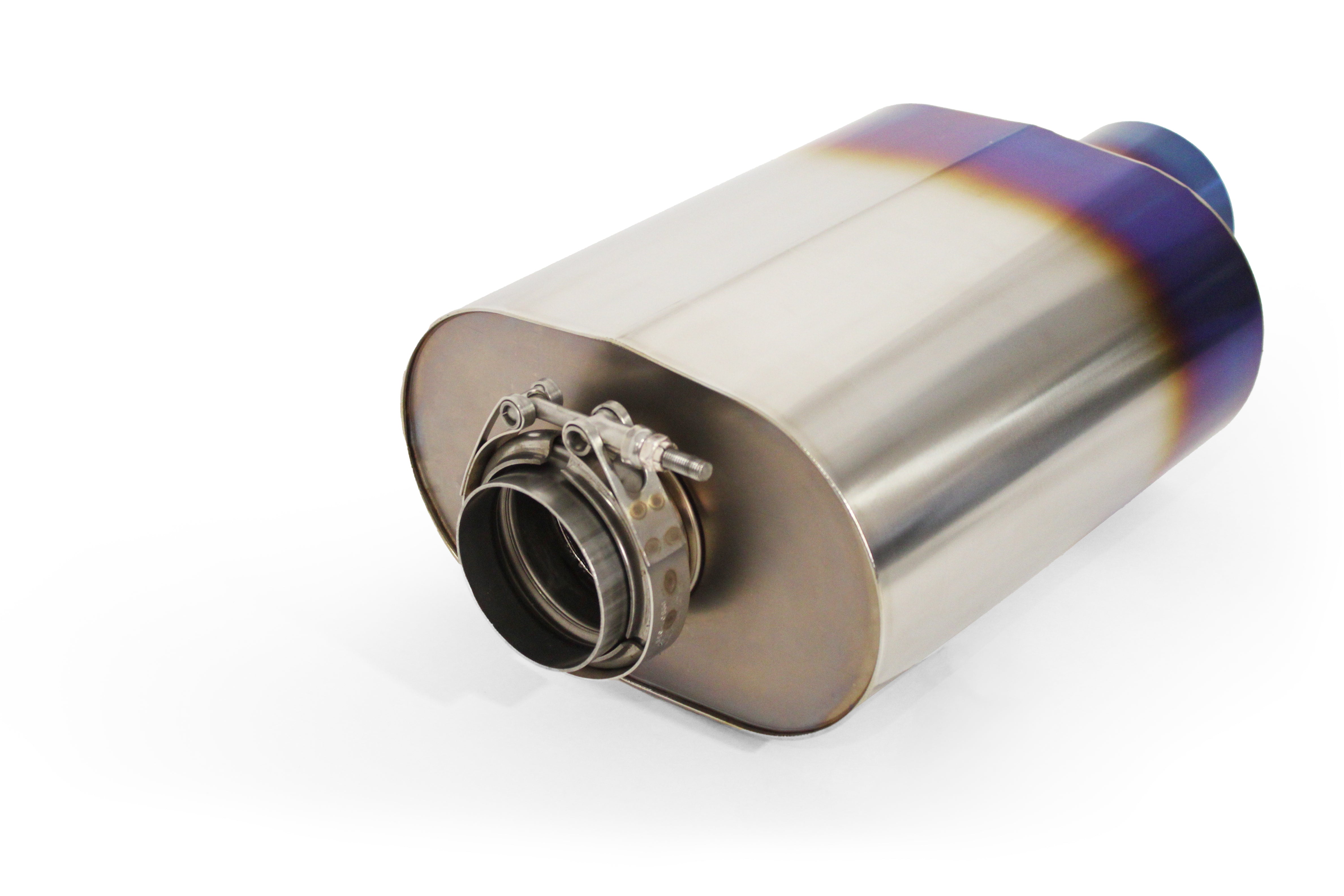 Universal RS-Ti Oval Titanium Muffler(s) and Tip with V-Band