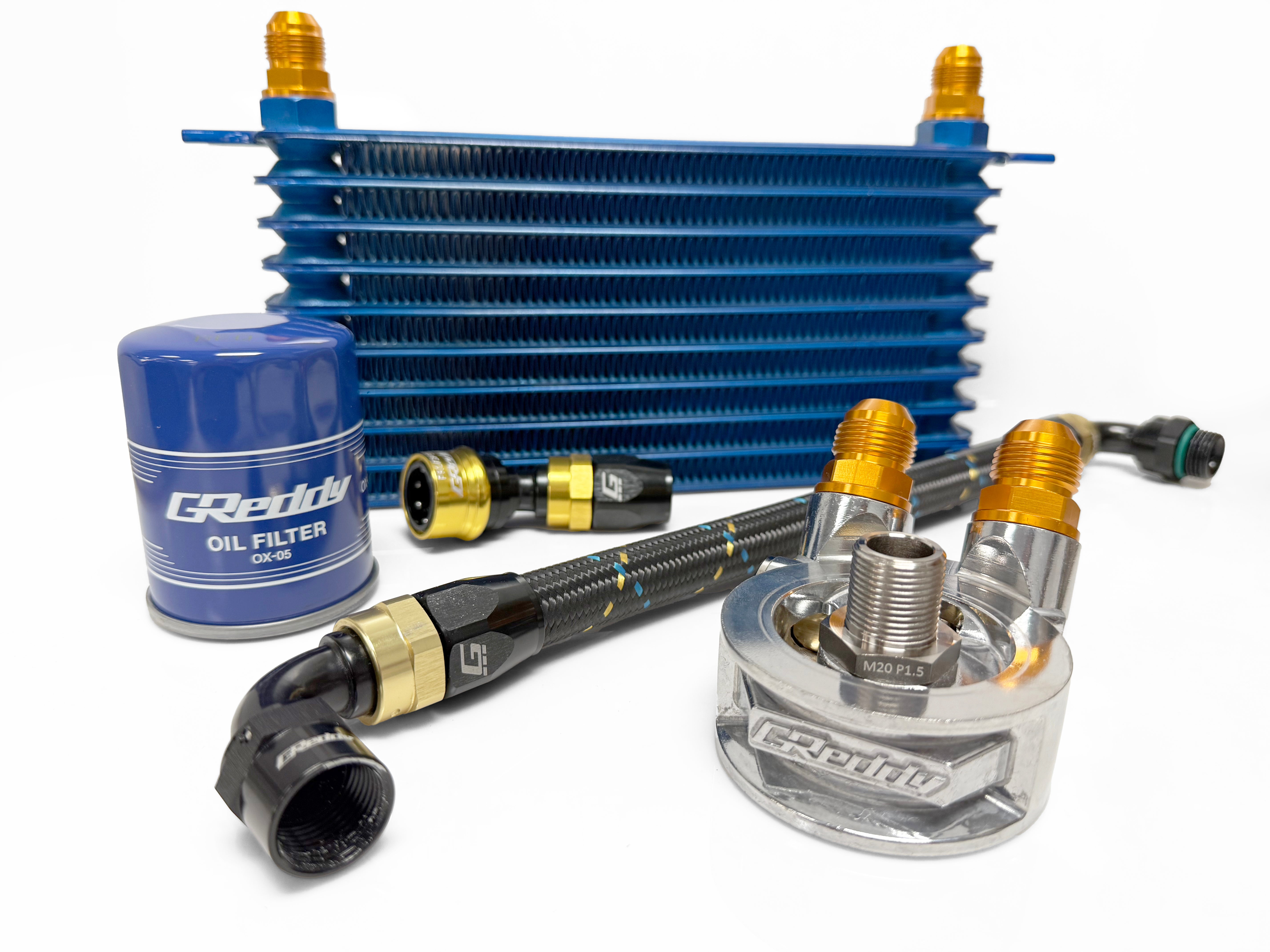 OIL COOLER STD BLOCK, ENG: M20x1.5, FILTER: M20xP1.5, 10AN - (12401190) NEW!