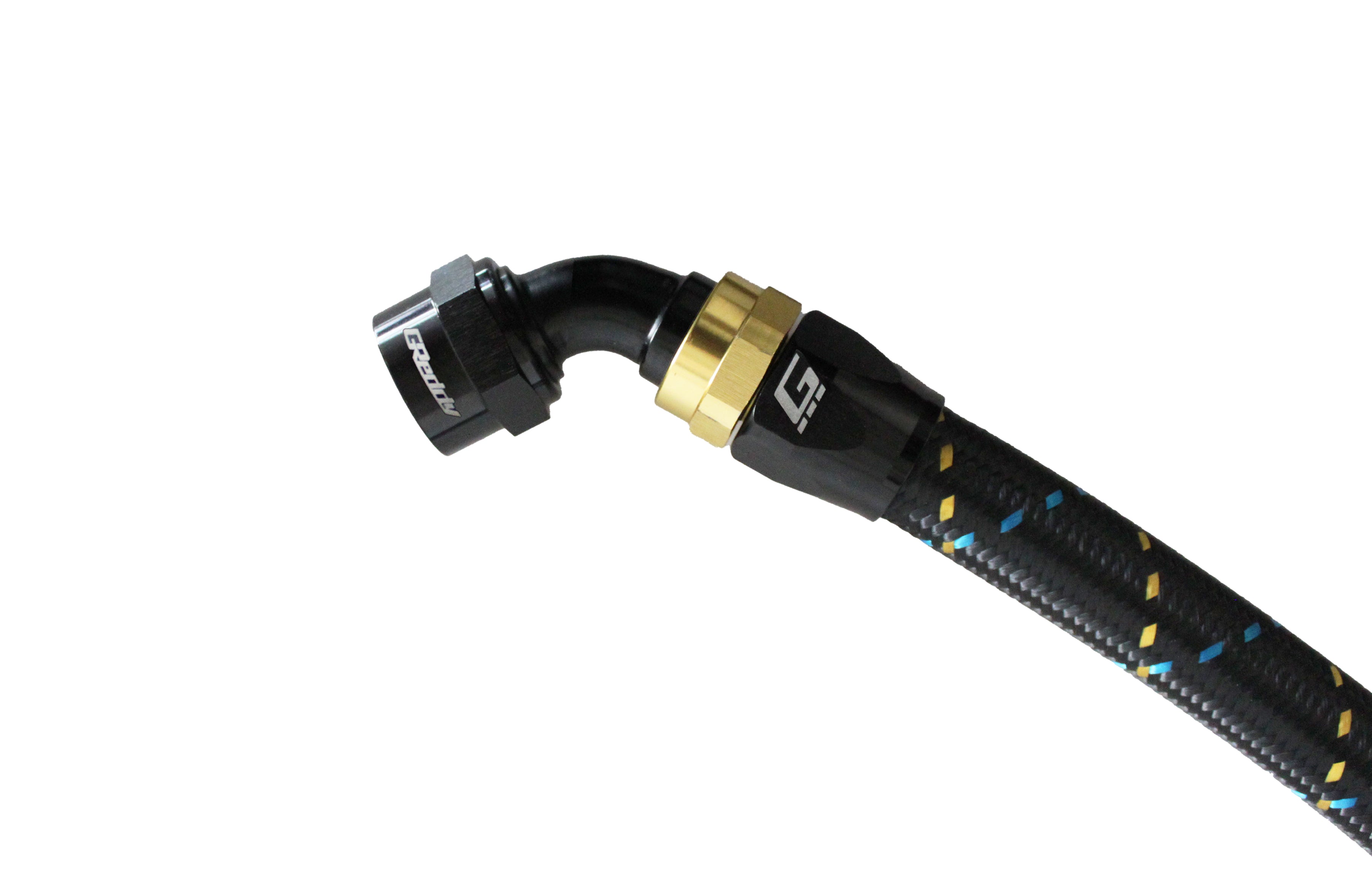 GReddy -04 AN Swivel Hose End(s) - Black / Gold anodized