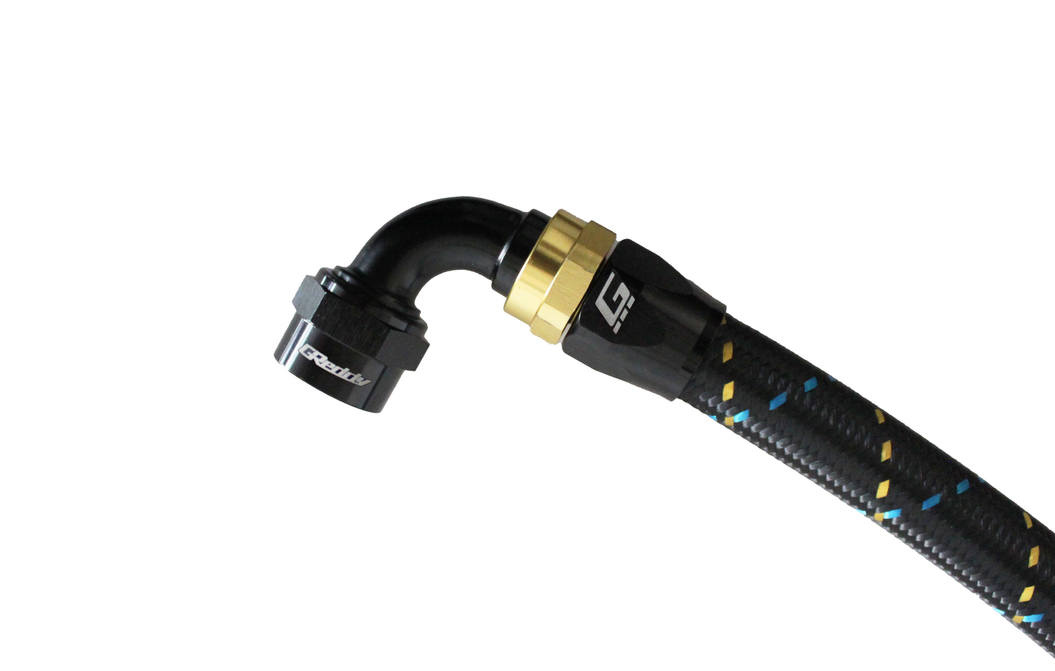 GReddy -04 AN Swivel Hose End(s) - Black / Gold anodized