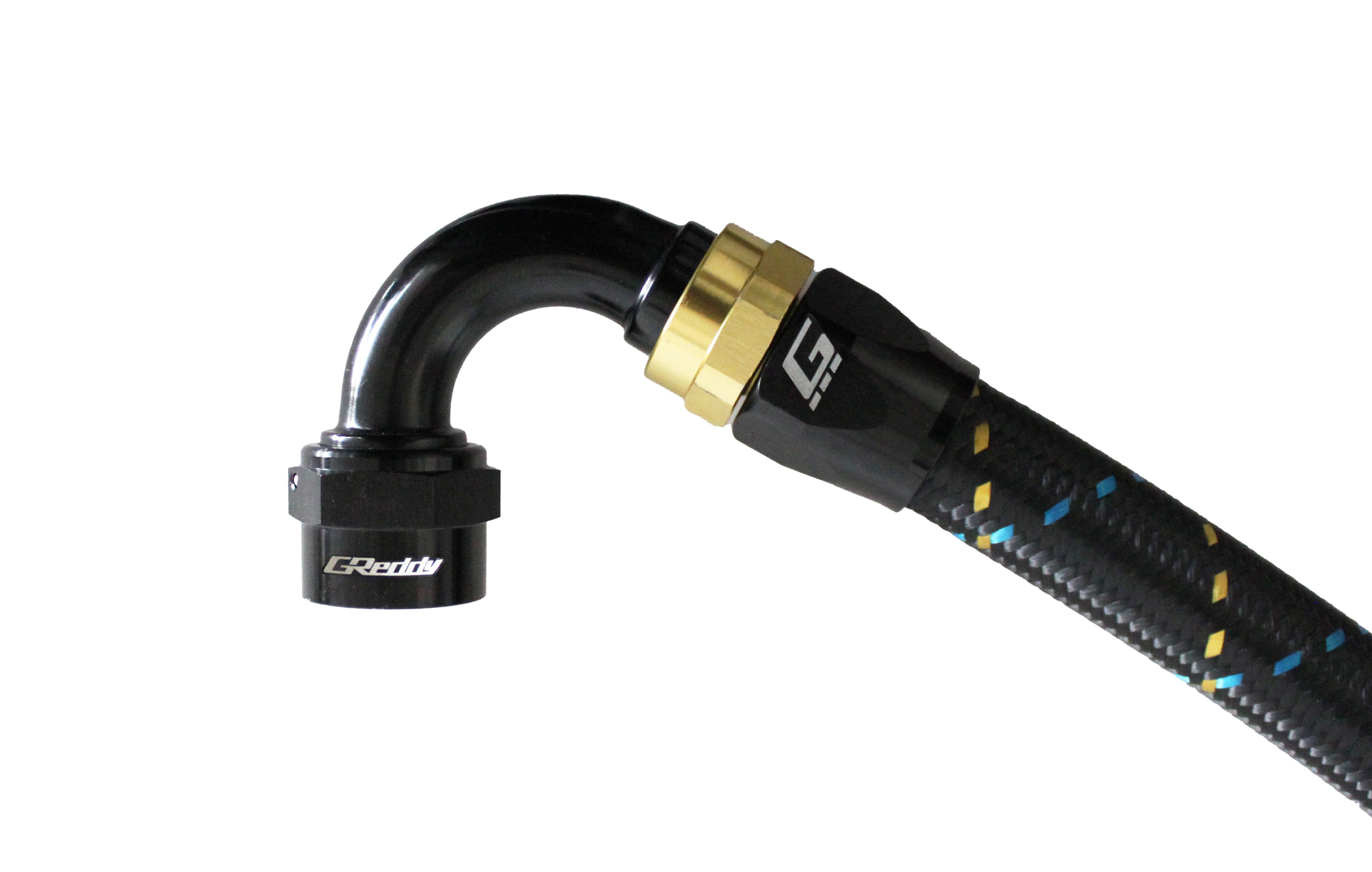 GReddy -08 AN Swivel Hose End(s) - Black / Gold anodized
