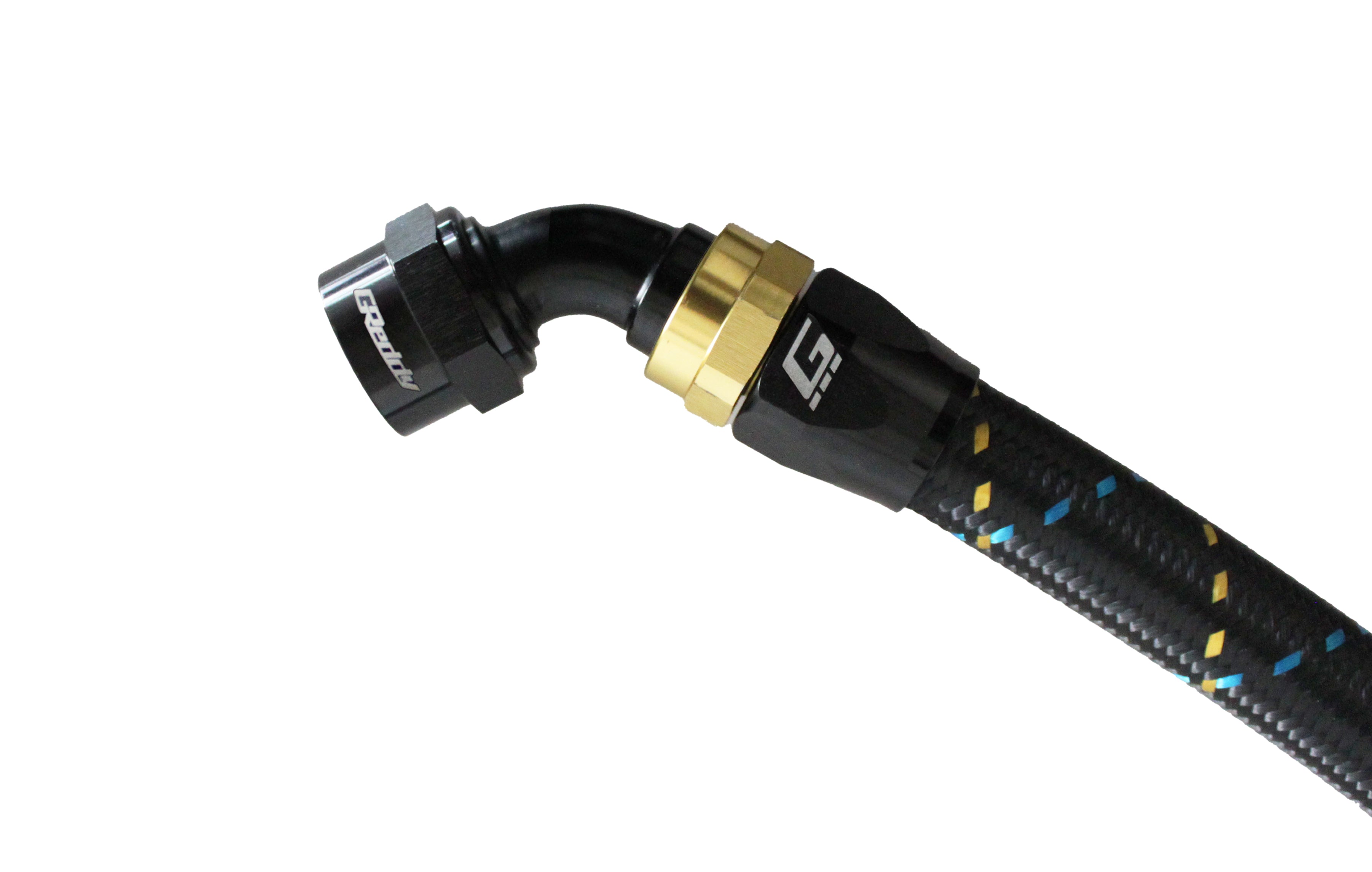 GReddy -08 AN Swivel Hose End(s) - Black / Gold anodized
