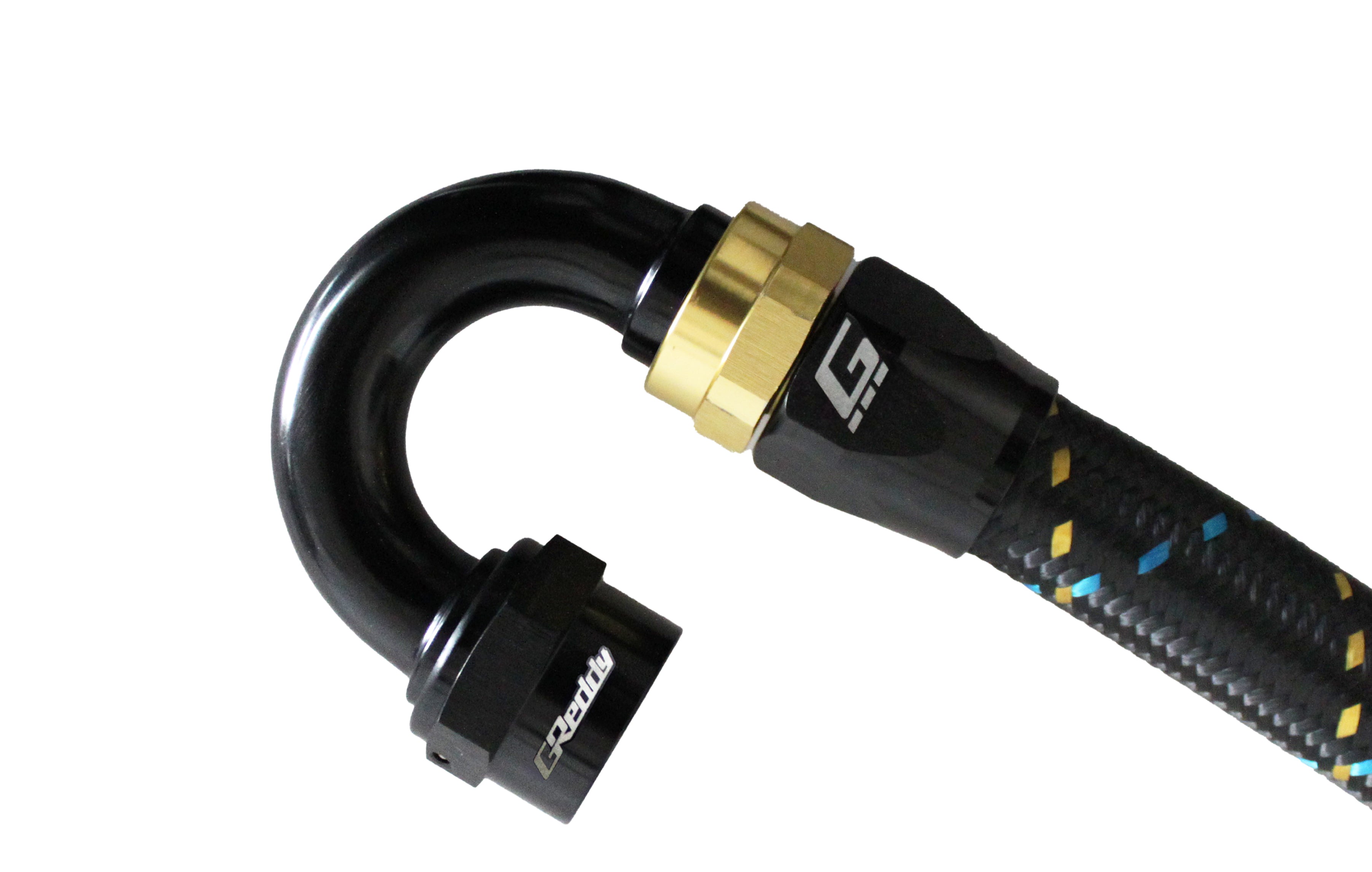 GReddy -10 AN Swivel Hose End(s) - Black / Gold anodized