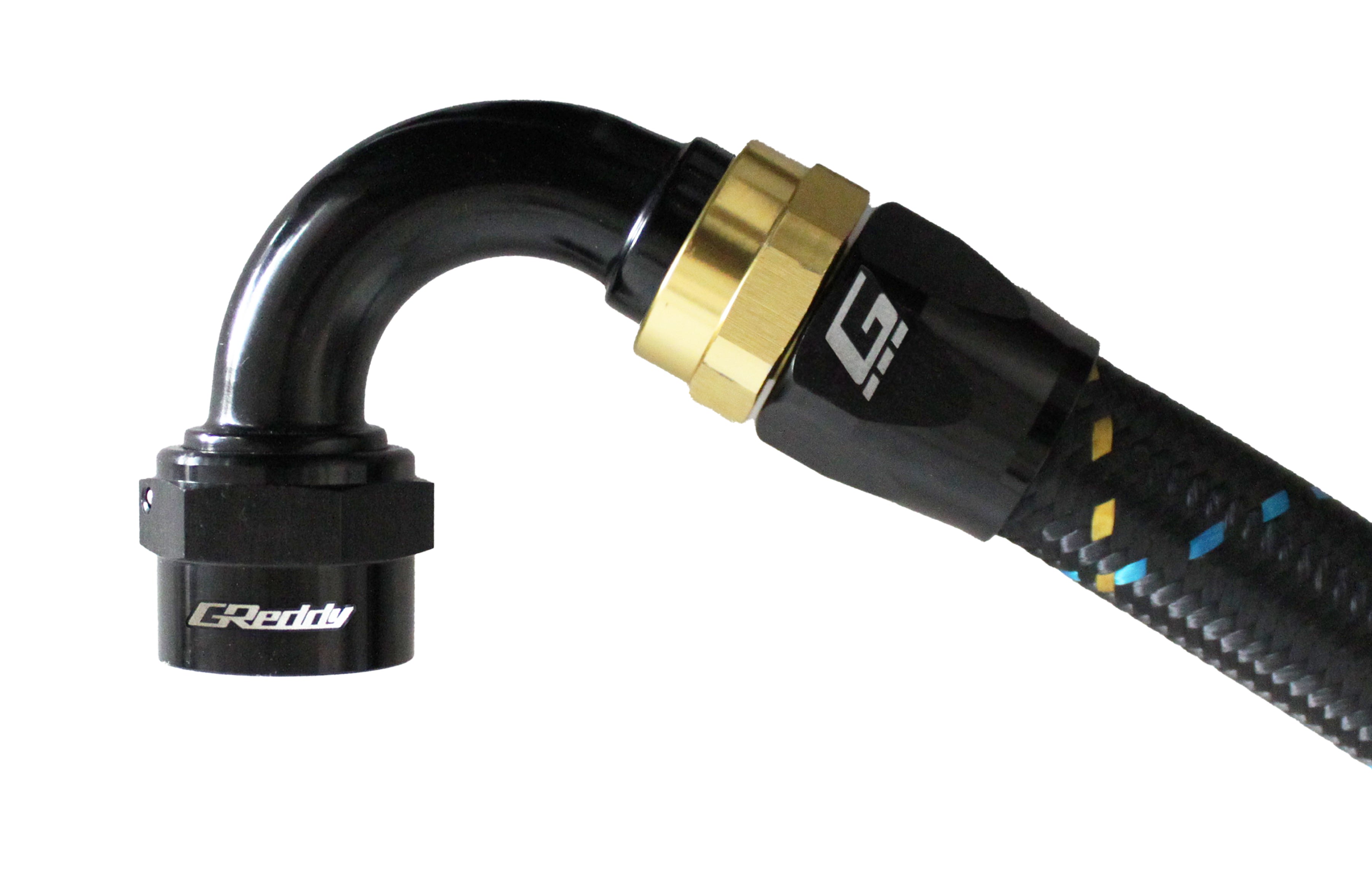 GReddy -12 AN Swivel Hose End(s) - Black / Gold anodized