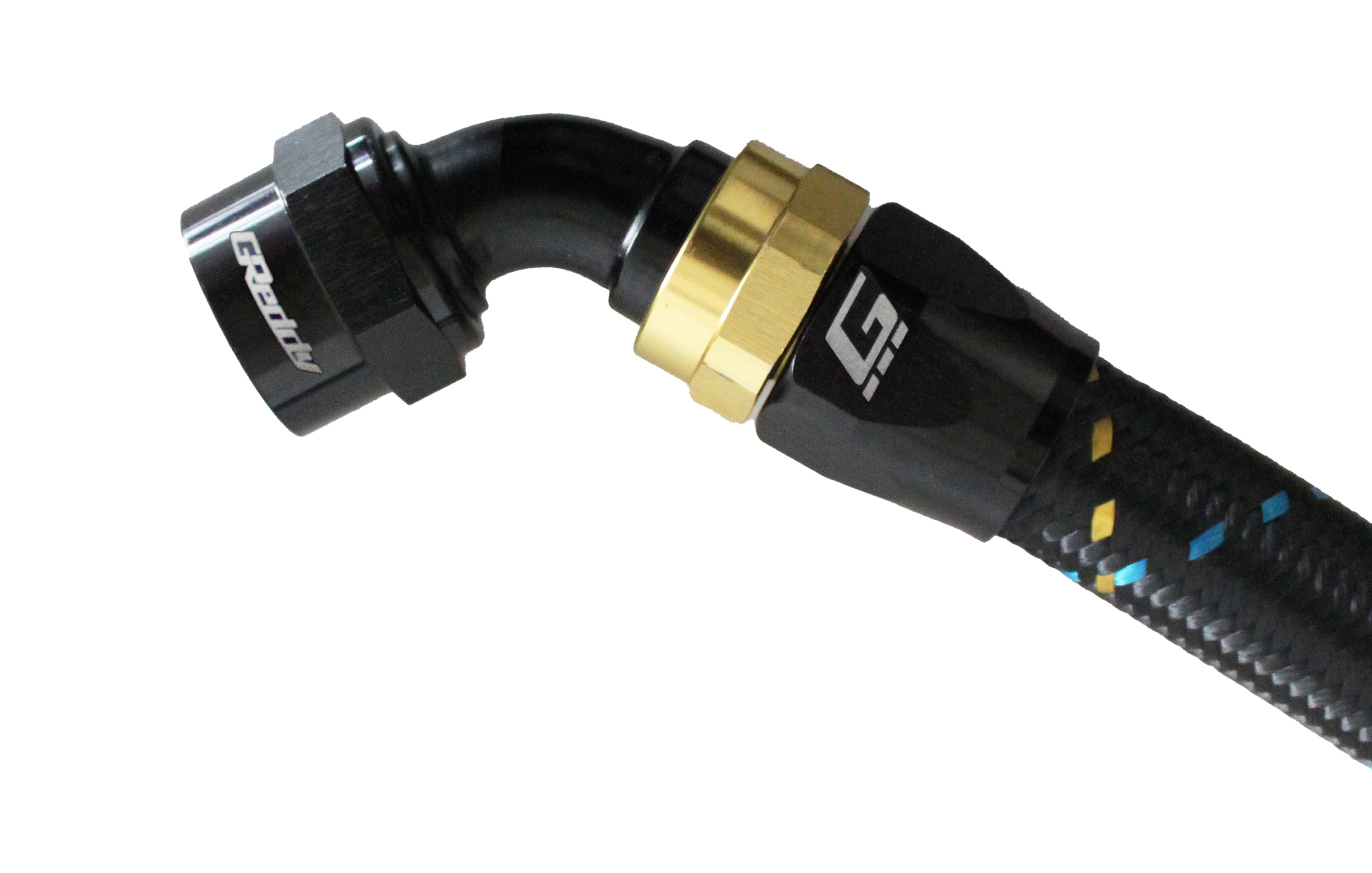 GReddy -12 AN Swivel Hose End(s) - Black / Gold anodized