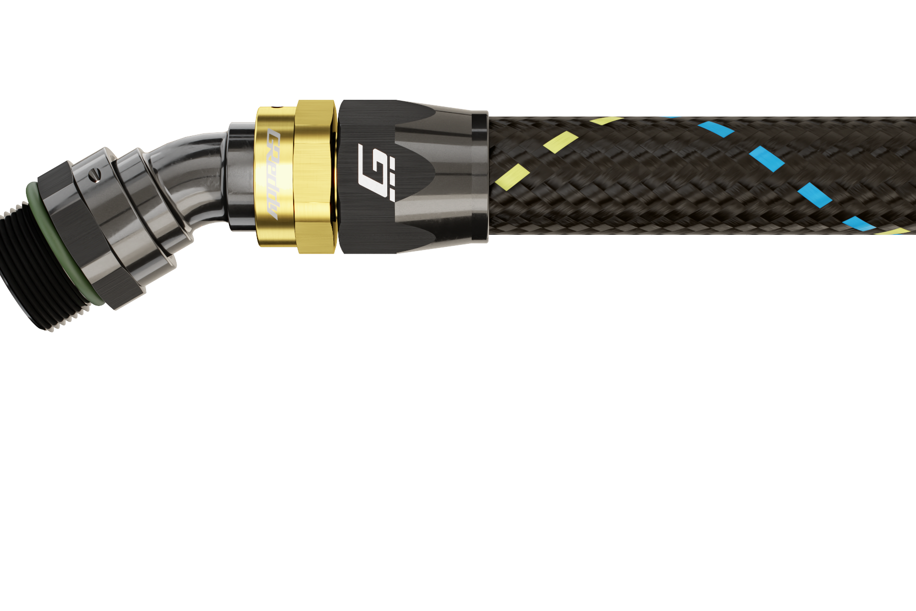 ロッド 1089 GREDDY ORB MALE 30 DEG. AN HOSE END(s) - BLACK/GOLD - (12810630 128108