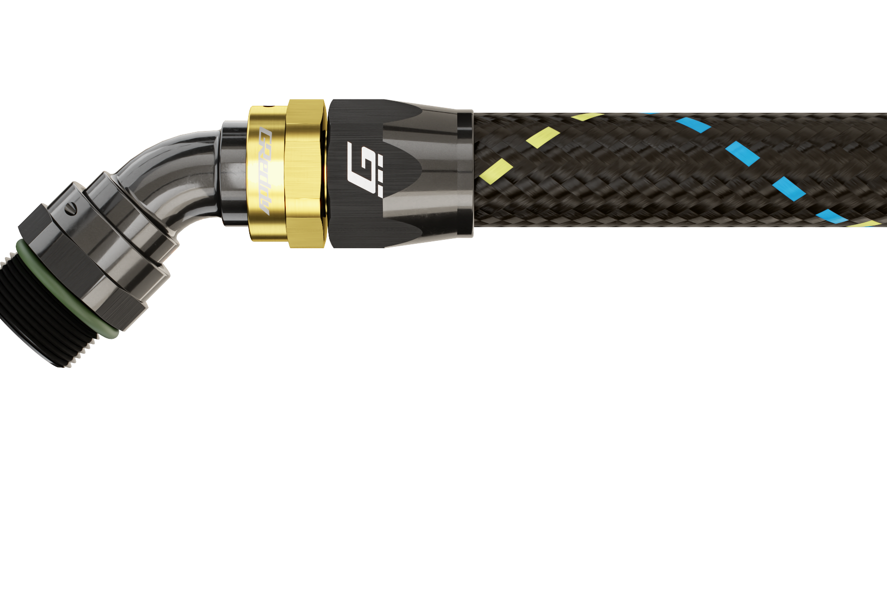 GReddy -06 ORB male Swivel Hose End(s) - Black / Gold anodized