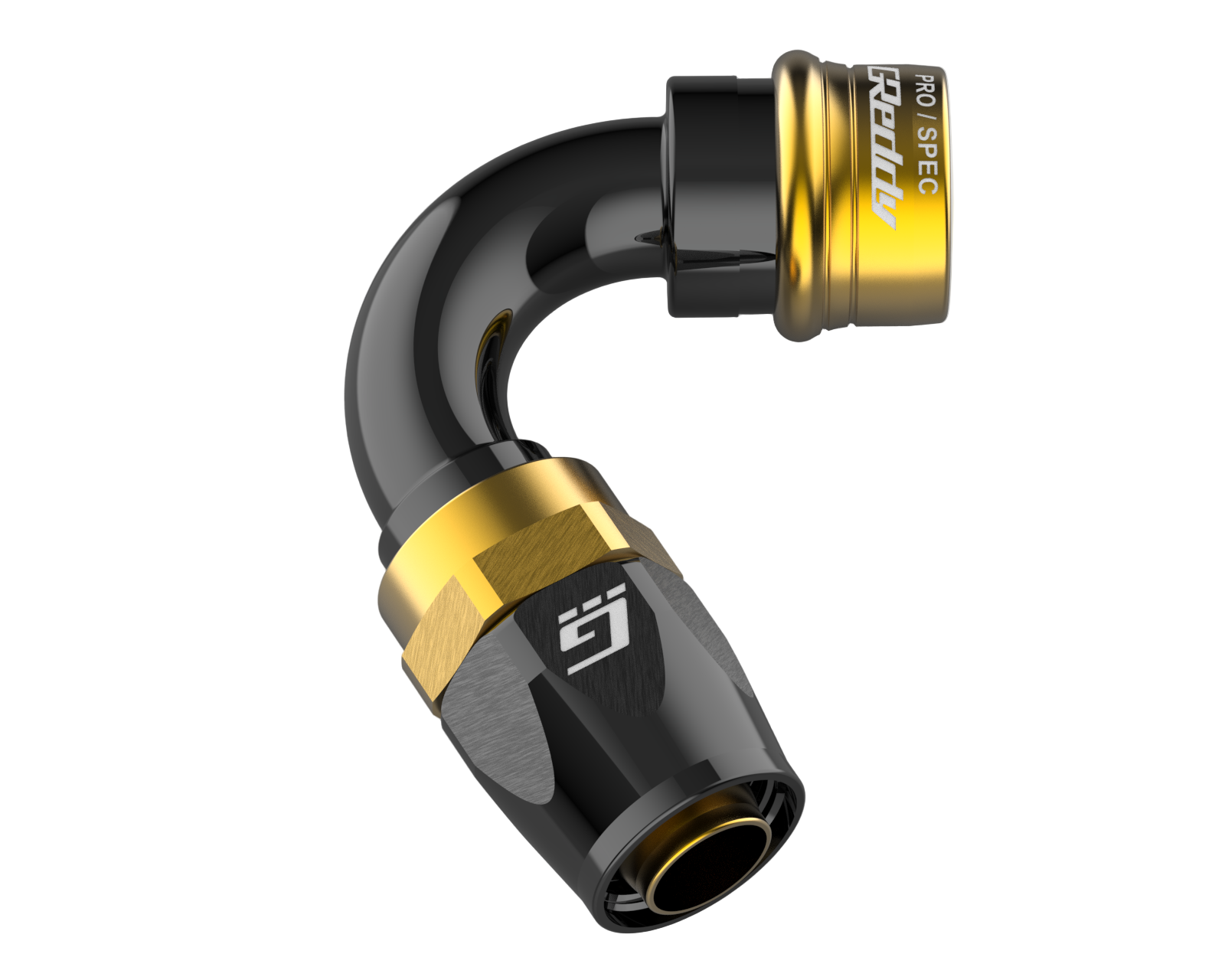 GREDDY PRO/SPEC 120 DEG. QUICK-RELEASE HOSE END(s) - BLACK/GOLD - (12860412 12860612 12860812 12861012 12861212)