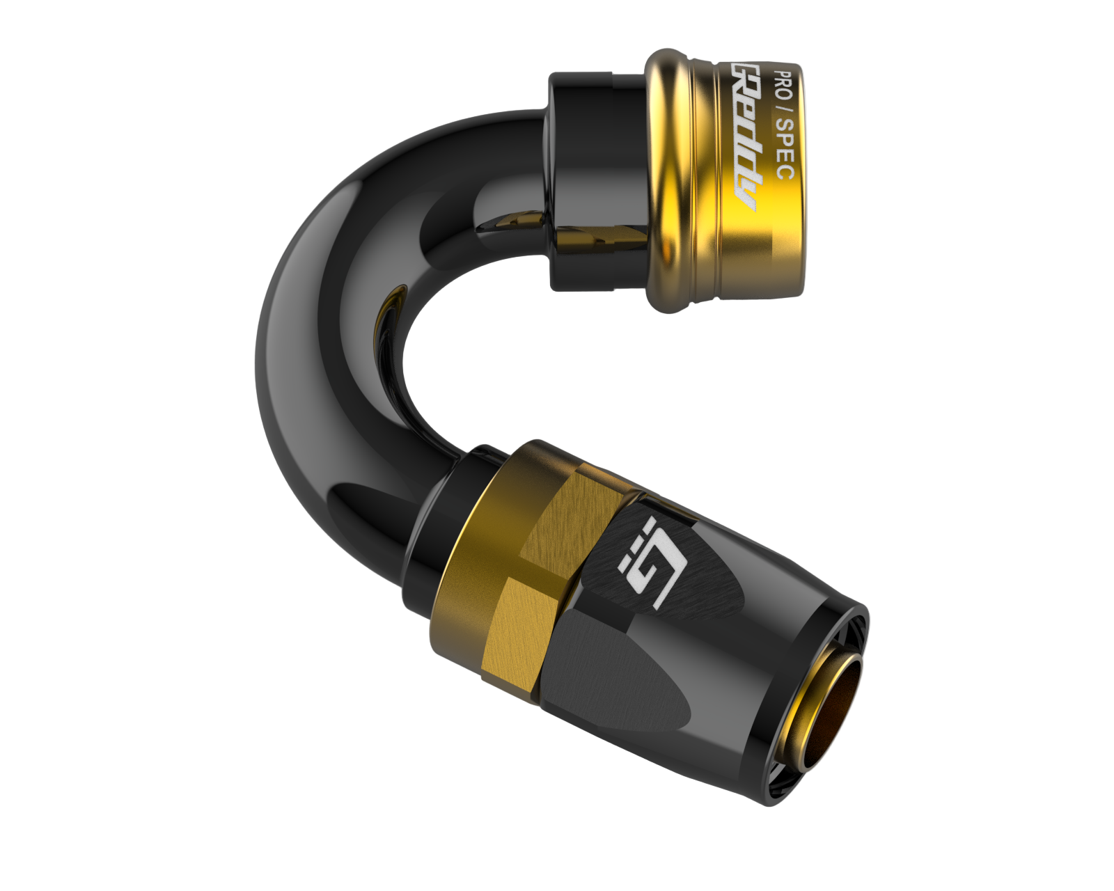 GREDDY PRO/SPEC 150 DEG. QUICK-RELEASE HOSE END(s) - BLACK/GOLD - (12860415 12860615 12860815 12861015 12861215)