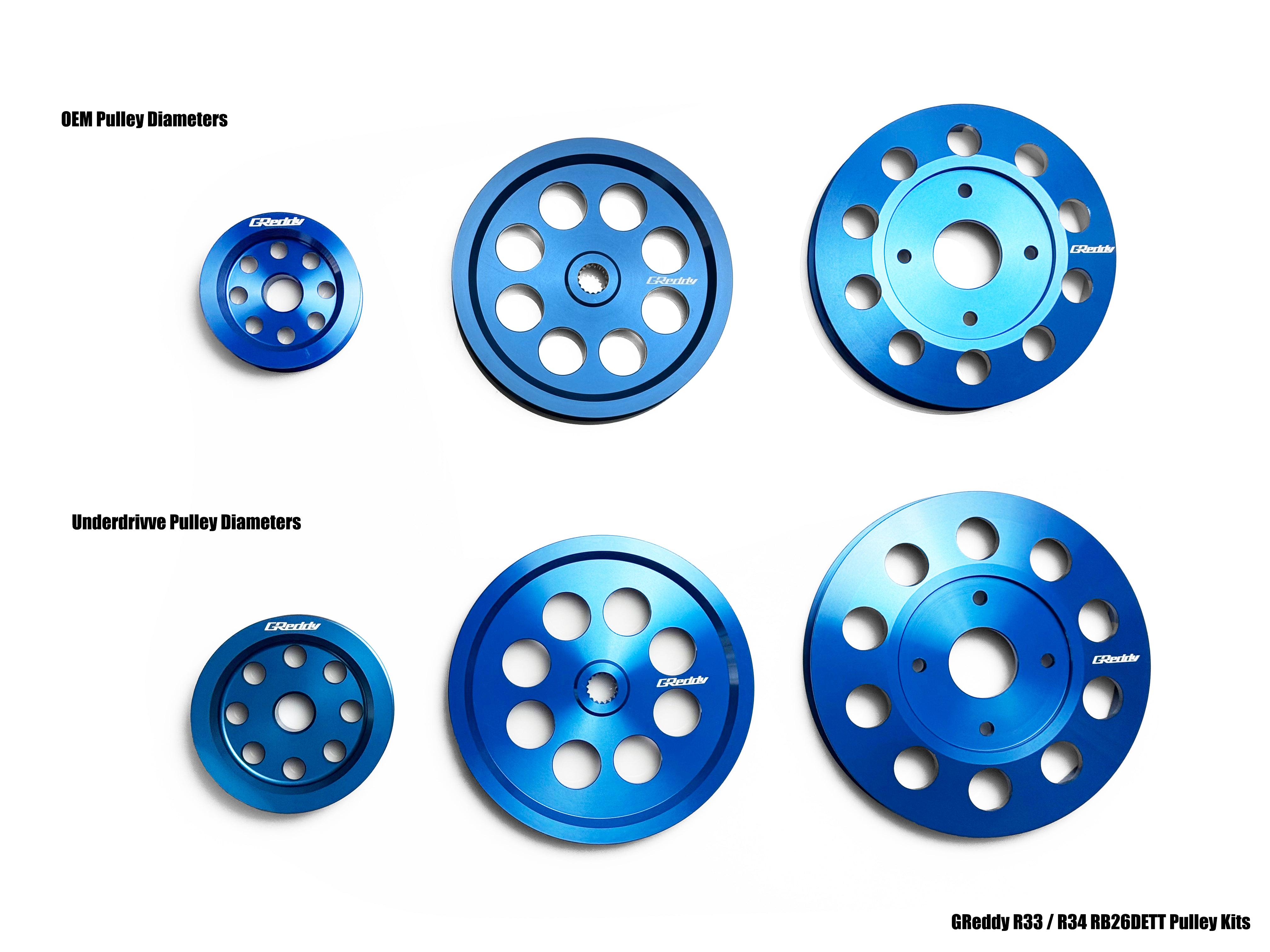 ALUMINUM RACING PULLEY KIT RB26DETT (BCNR33/BNR34) - (13522113)