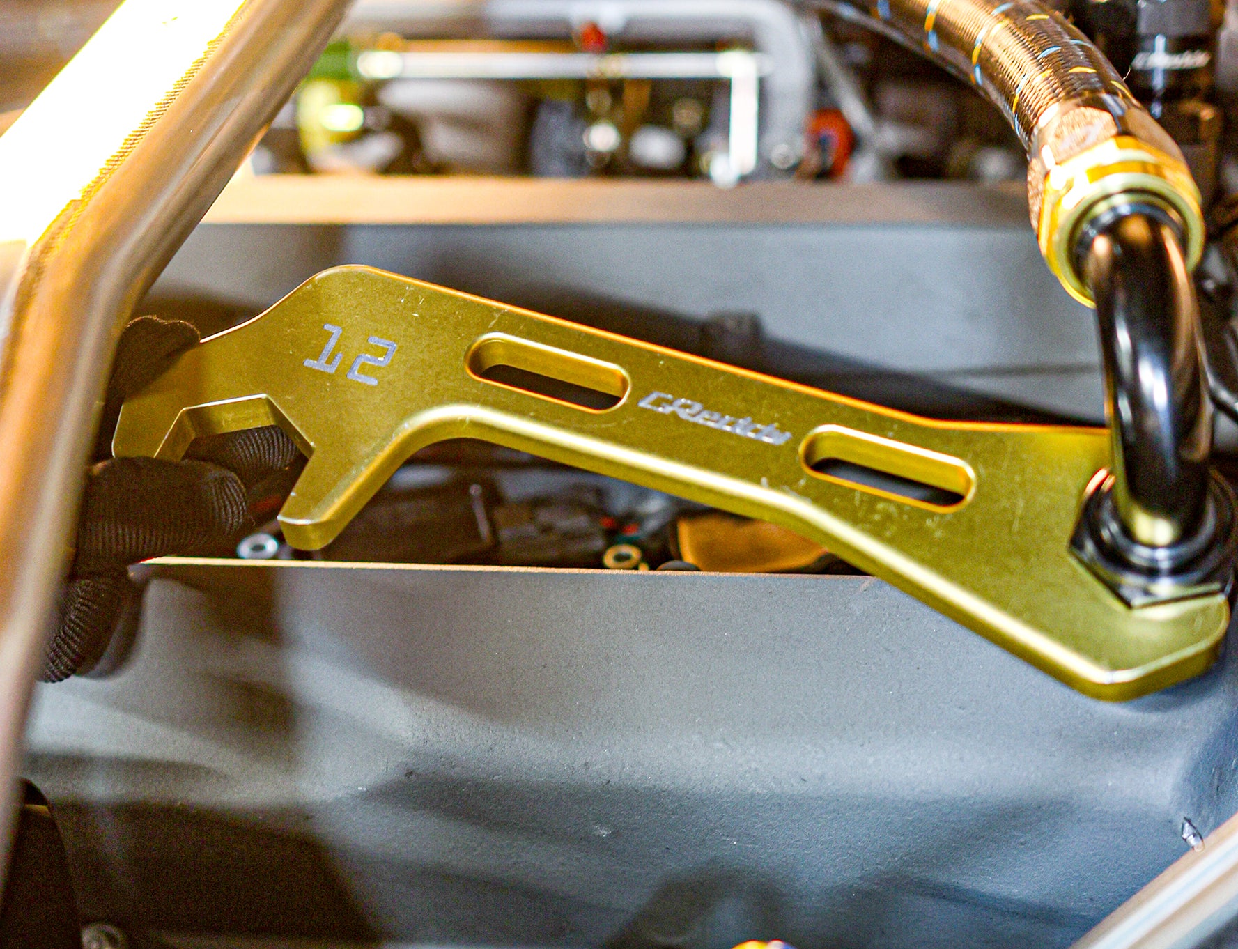 GReddy Angled AN Wrenches - Gold Anodized