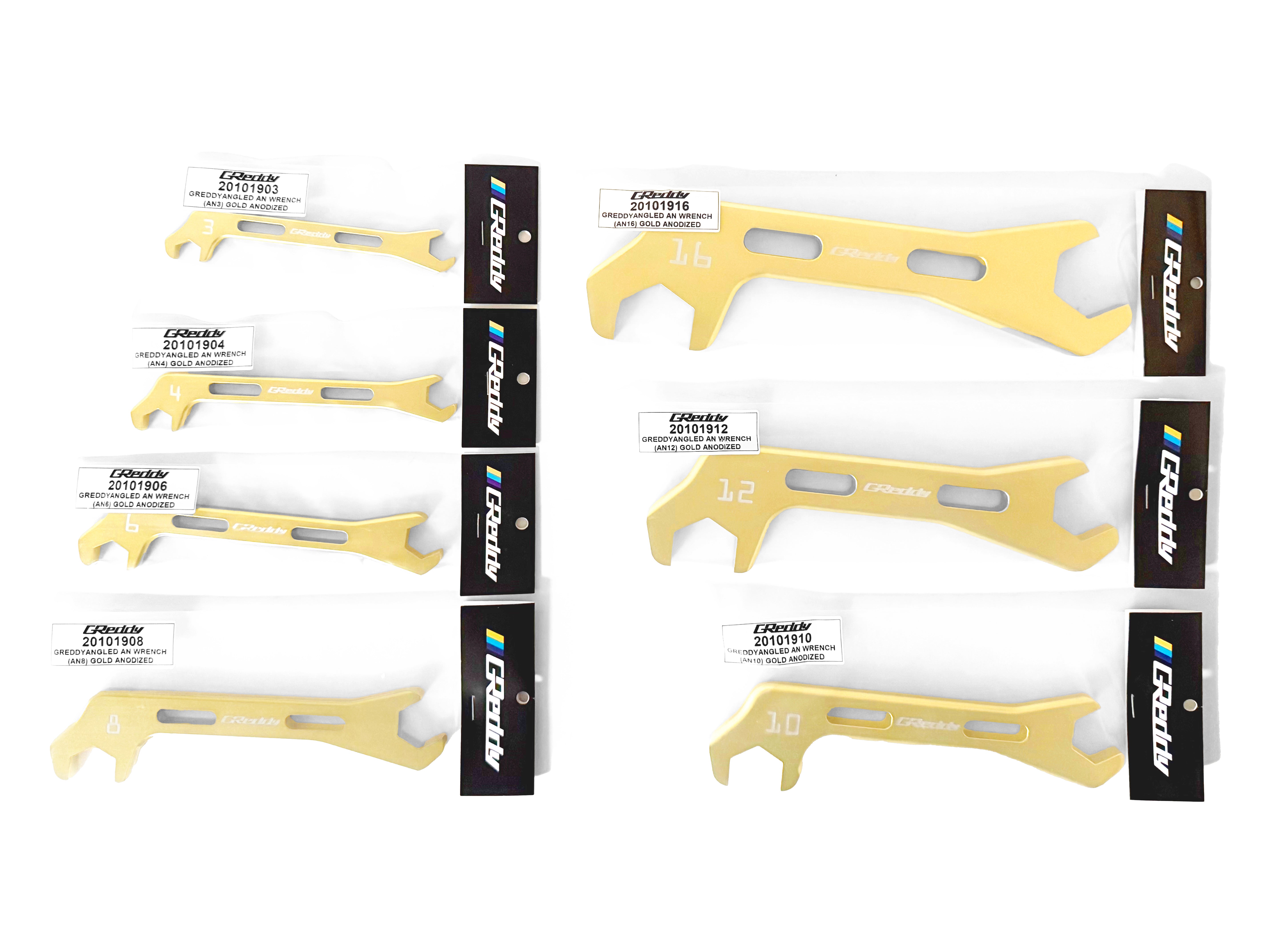 GReddy Angled AN Wrenches - Gold Anodized