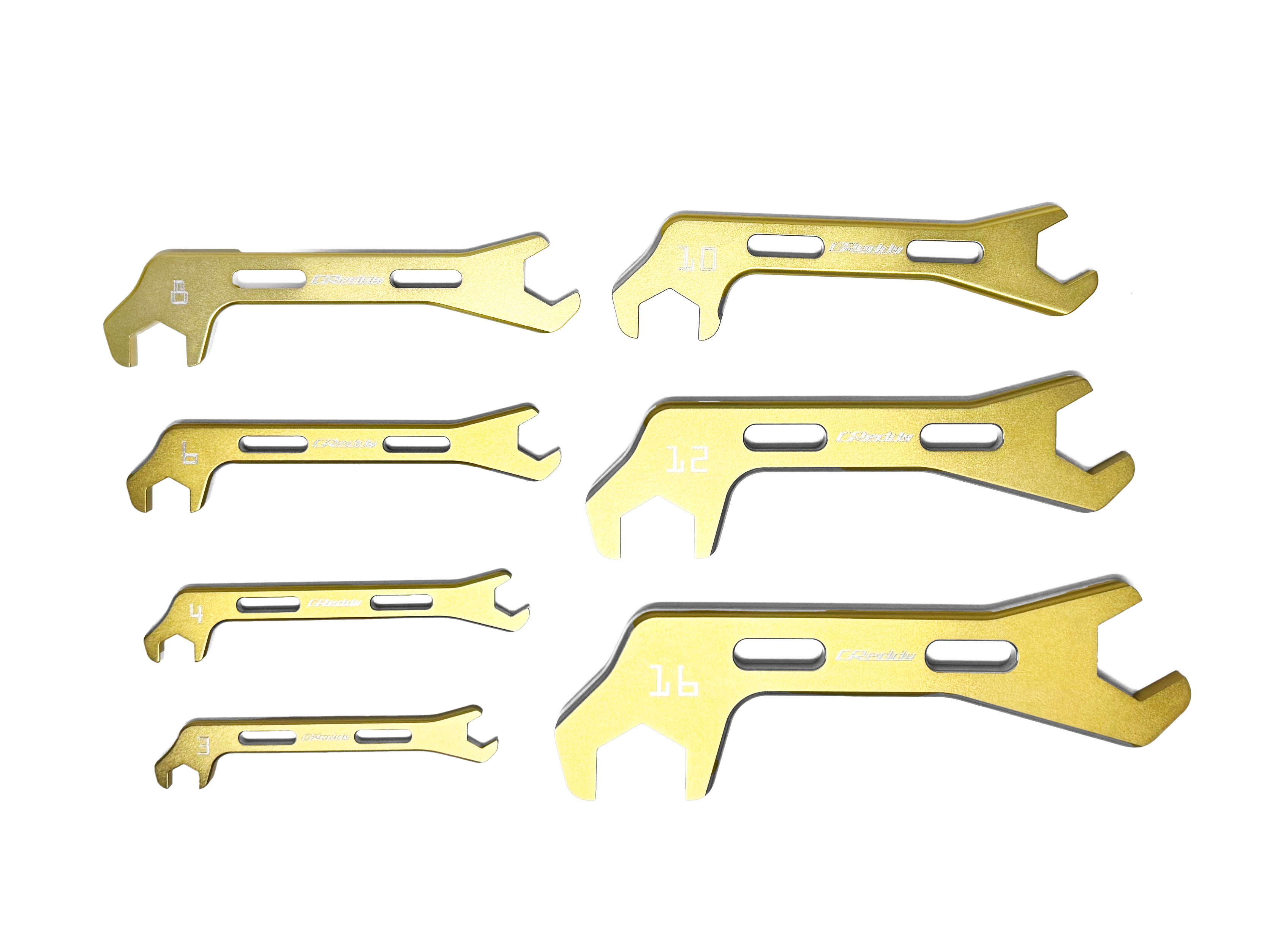 GReddy Angled AN Wrenches - Gold Anodized
