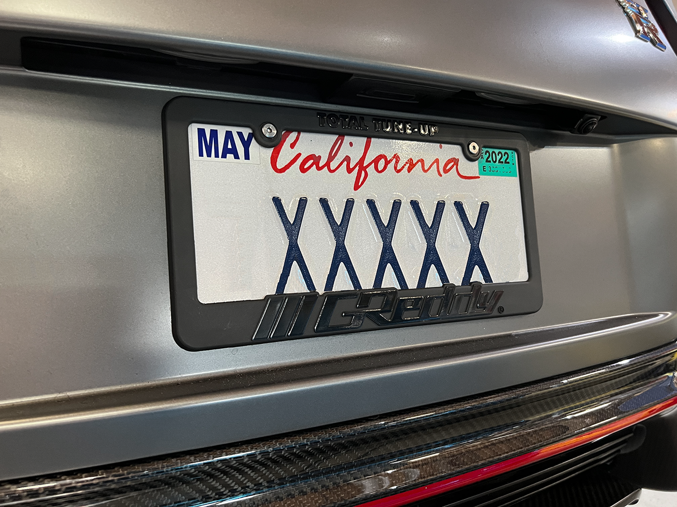 GReddy Total Tune Up License Plate Frame - "Black-out" or "Color"