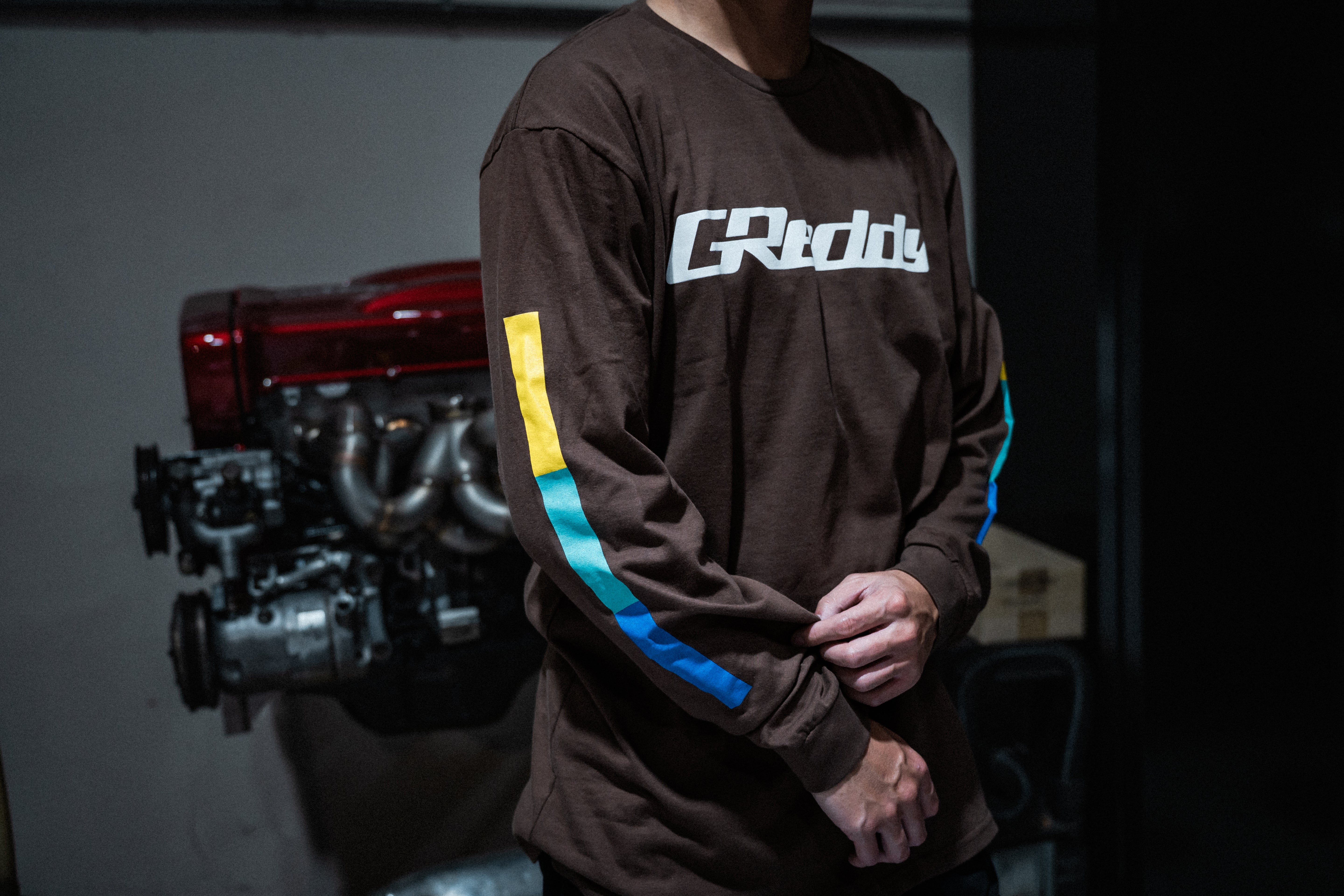 GReddy OG Long Sleeve Tee - Chestnut