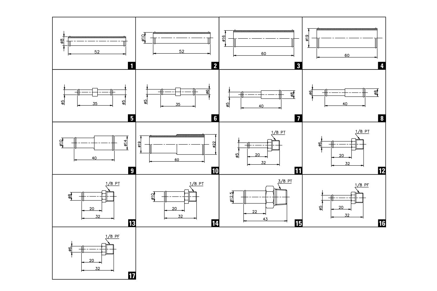 HOSE UNION NO.14 10MM-1/8 VACUUM NIPPLE - (11900653)