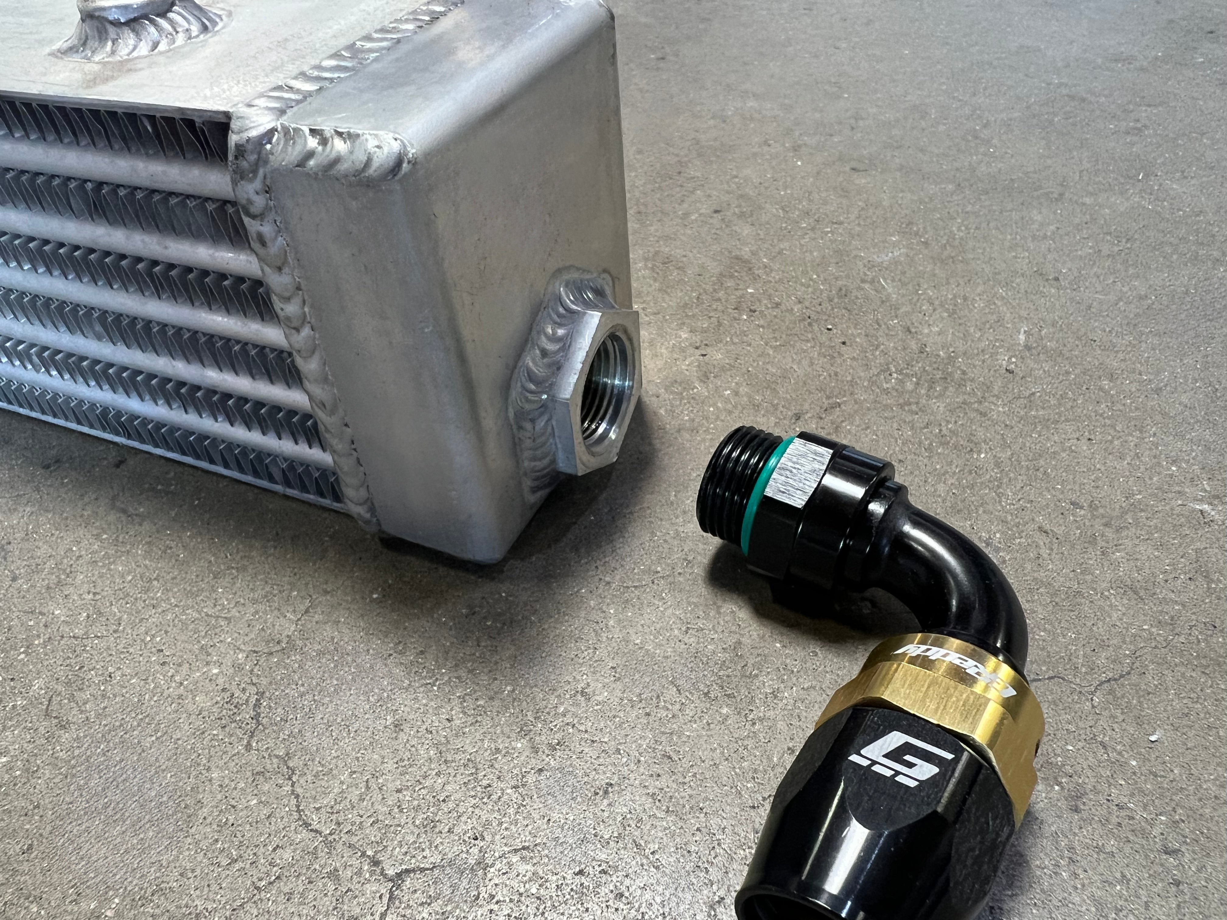 GReddy -10 ORB male Swivel Hose End(s) - Black / Gold anodized