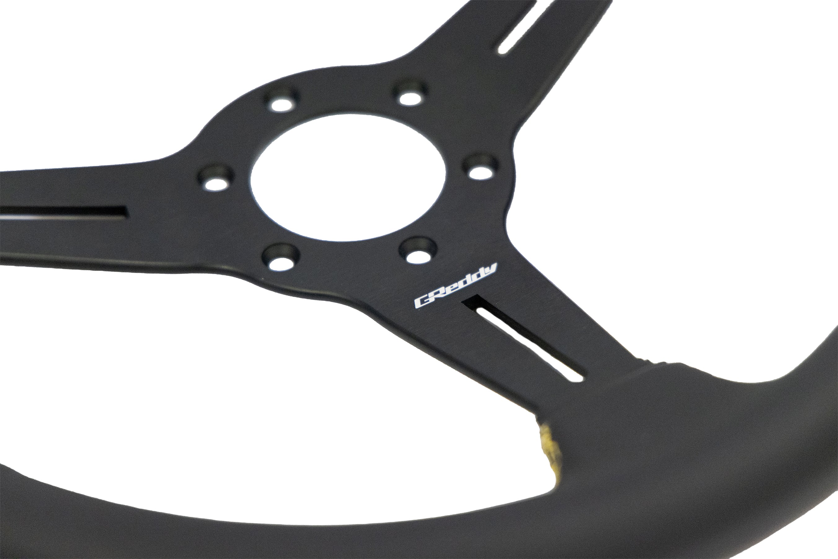 GReddy 3 Color Stitch Steering Wheel - Leather