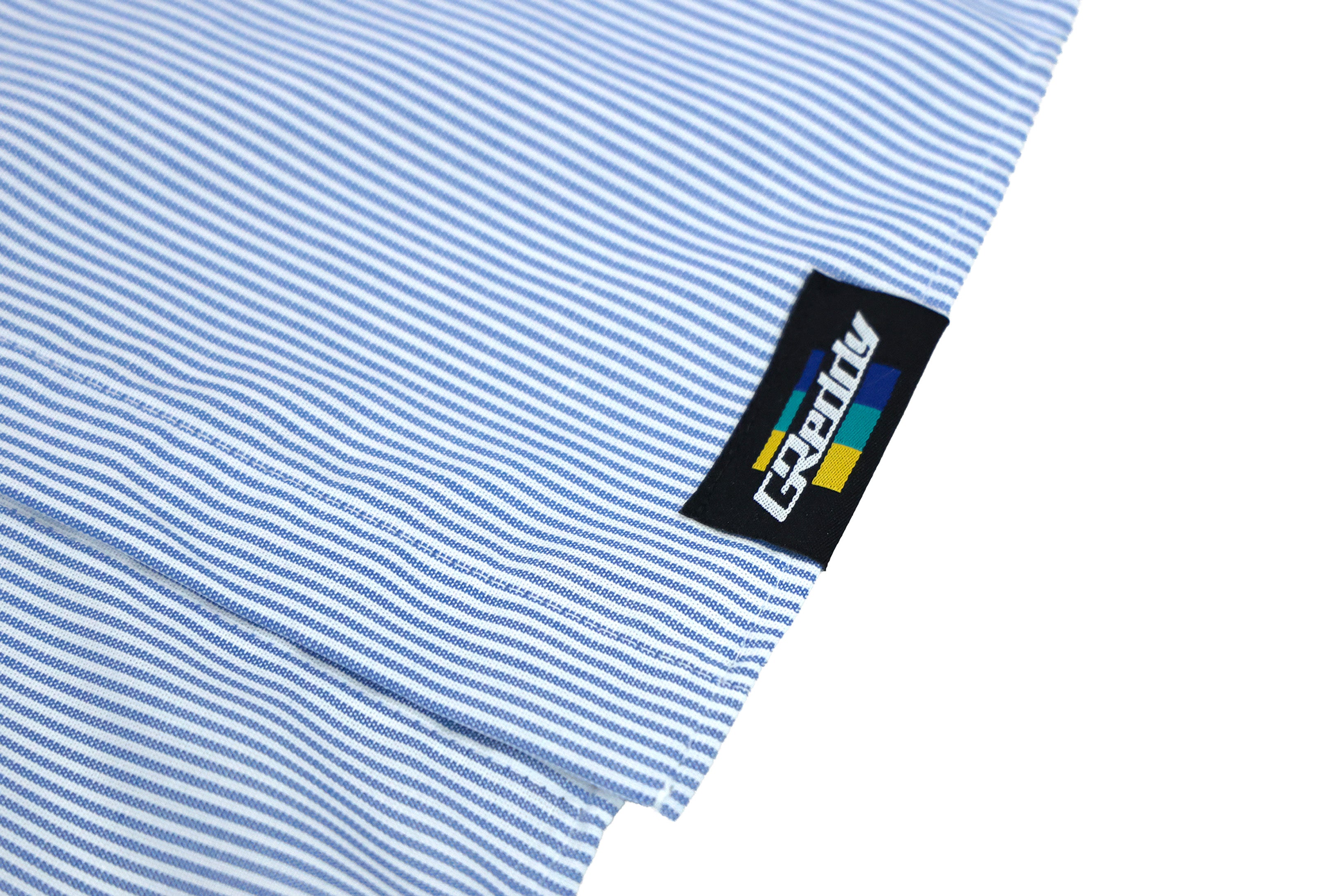 GReddy Mechanic's Button-up Work Shirt(s) V3 - Blue/White Stripe