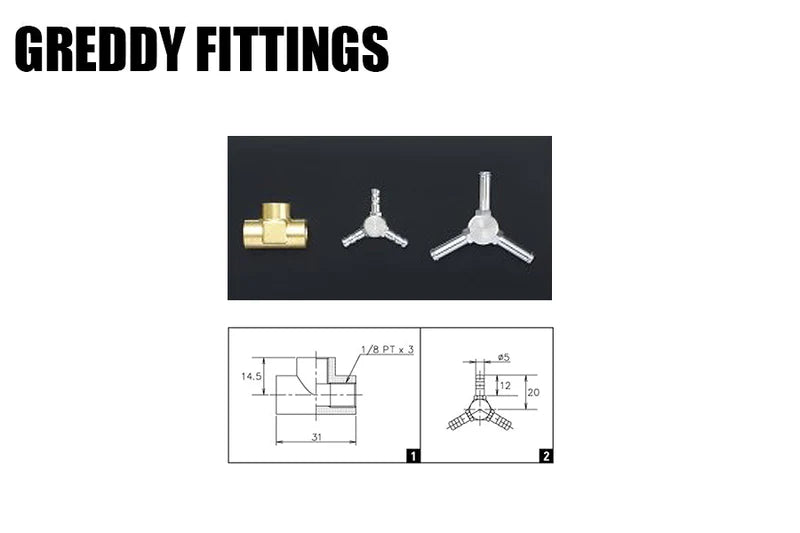 Replacement Metal 5mm-6mm Vacuum Three Way Fitting