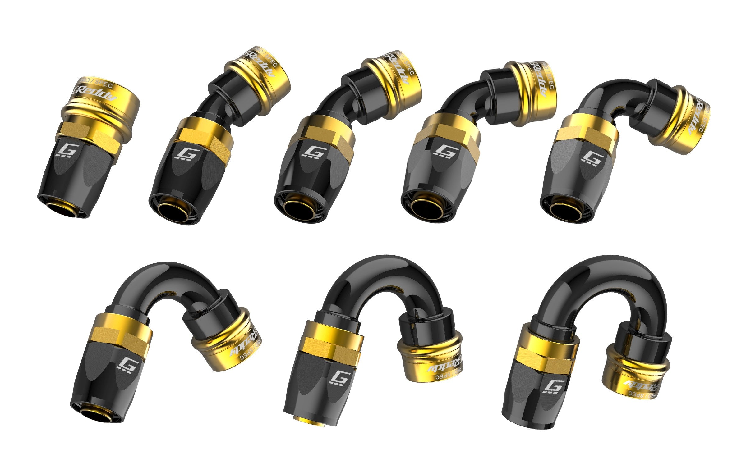 GReddy PRO/SPEC -10 Quick-Release Swivel Hose End(s) - Black / Gold anodized