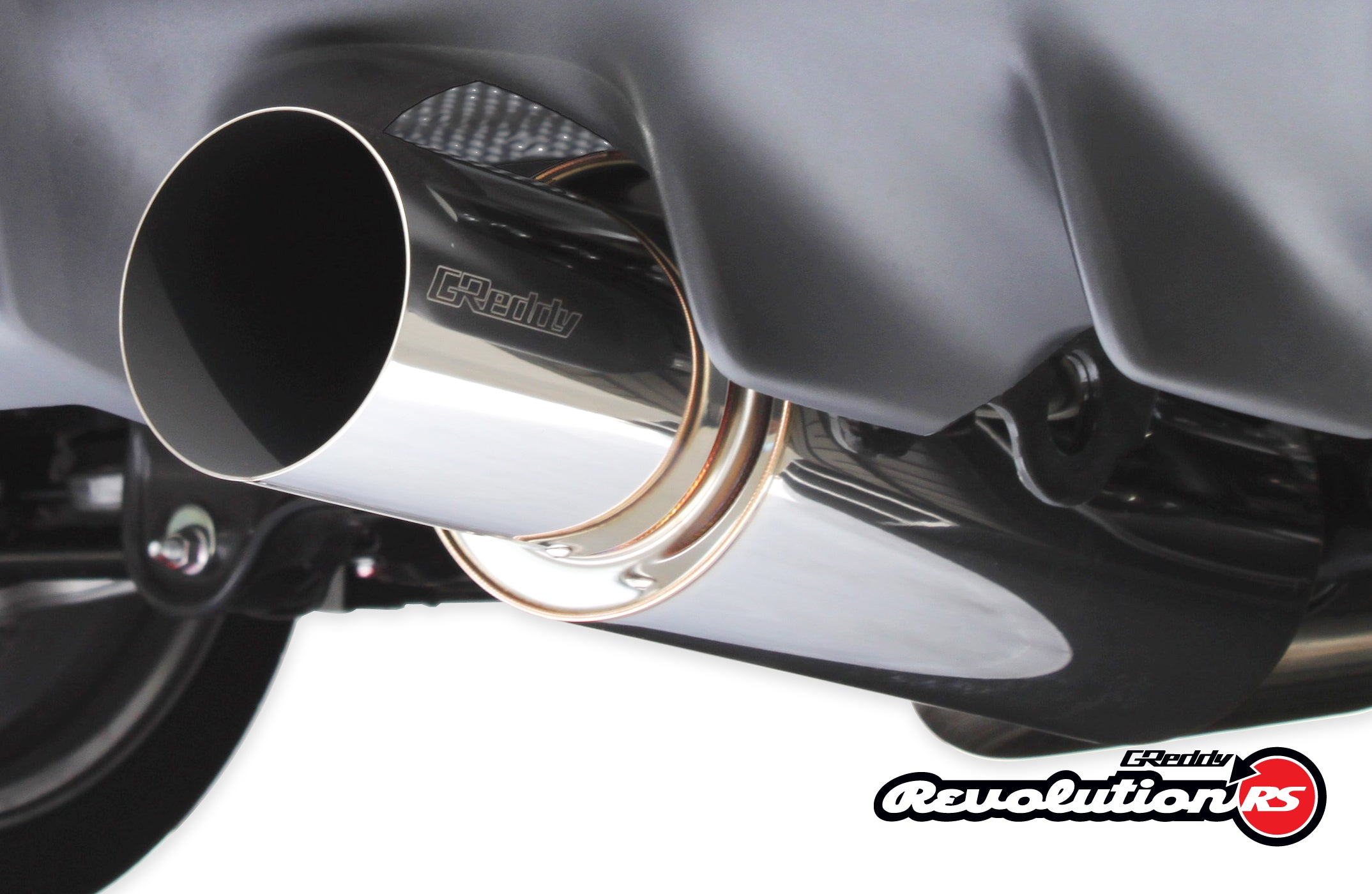 * SALE - REVOLUTION UNIVERSAL MUFFLER 2.5"- 3-BOLT 105MM TIP - (11001126)