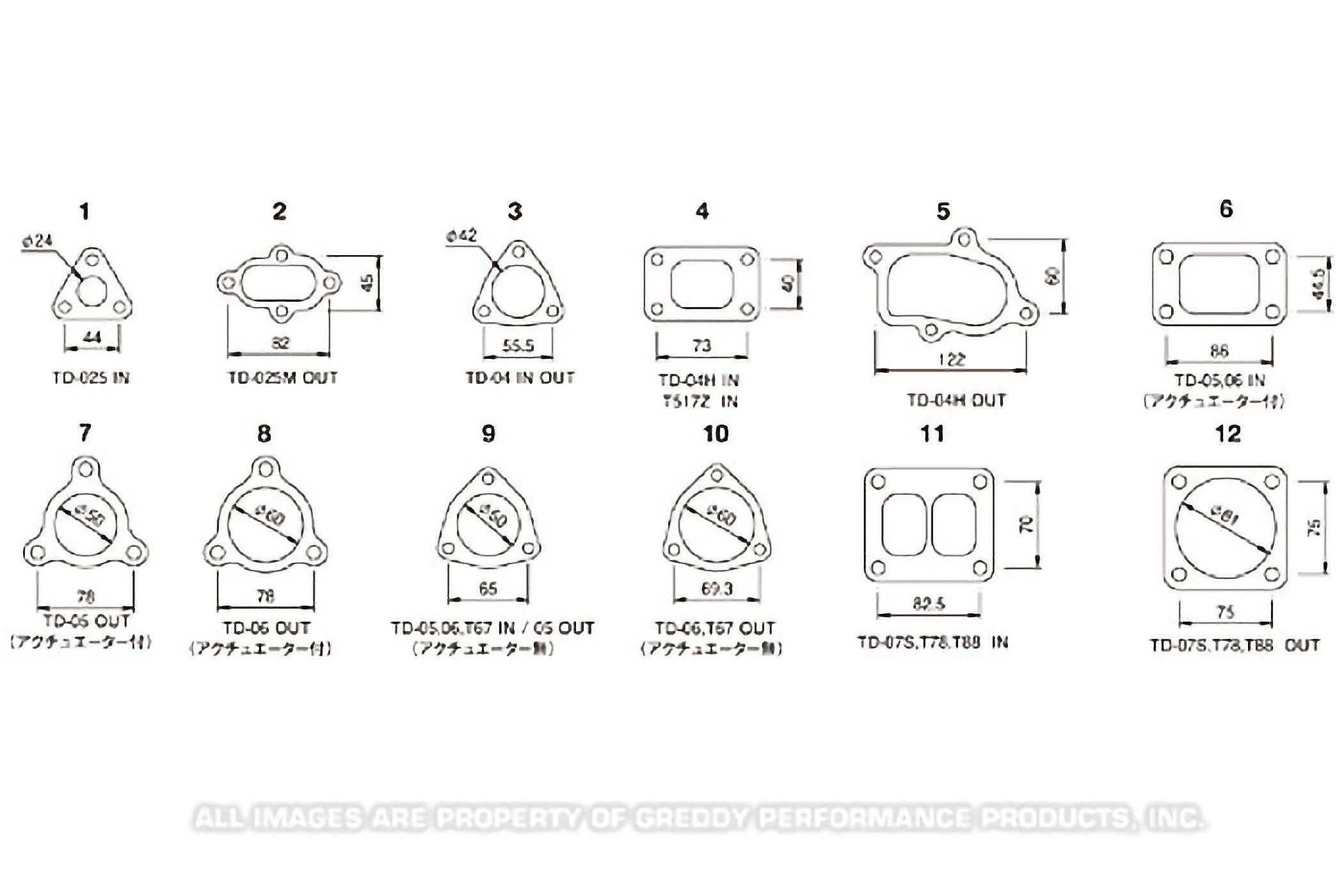 TD/TZ TURBO INLET (ACT) GASKET TD04H T517Z T518Z T620Z - (11900123)