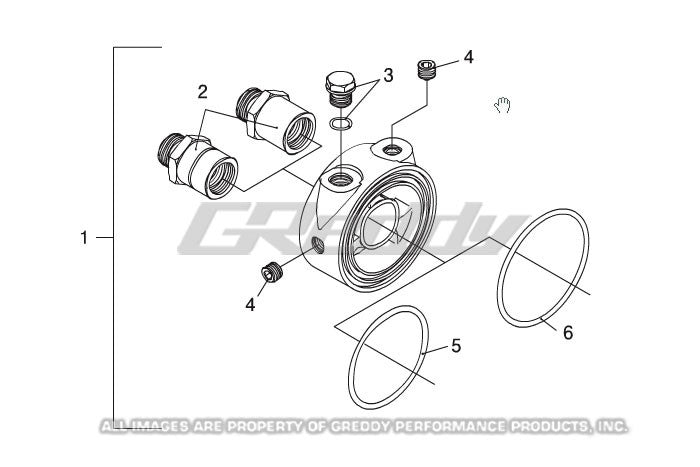 UNIVERSAL OIL FILTER BLOCK SENSOR ADAPTER (OIL PRESS./TEMP.) - (12002801)