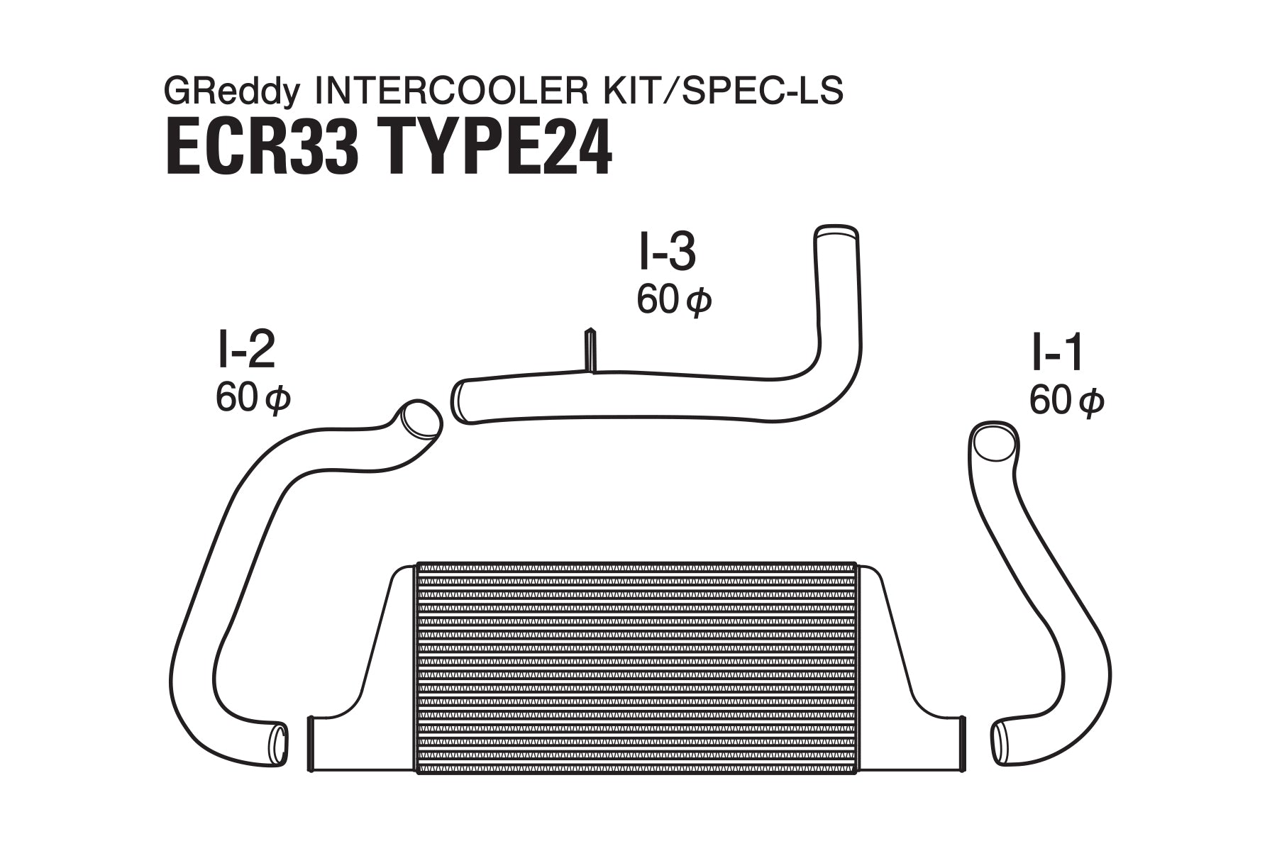 GREDDY INTERCOOLER KIT T-24F ECR33 UPGRADED TURBO KIT - (12020213)