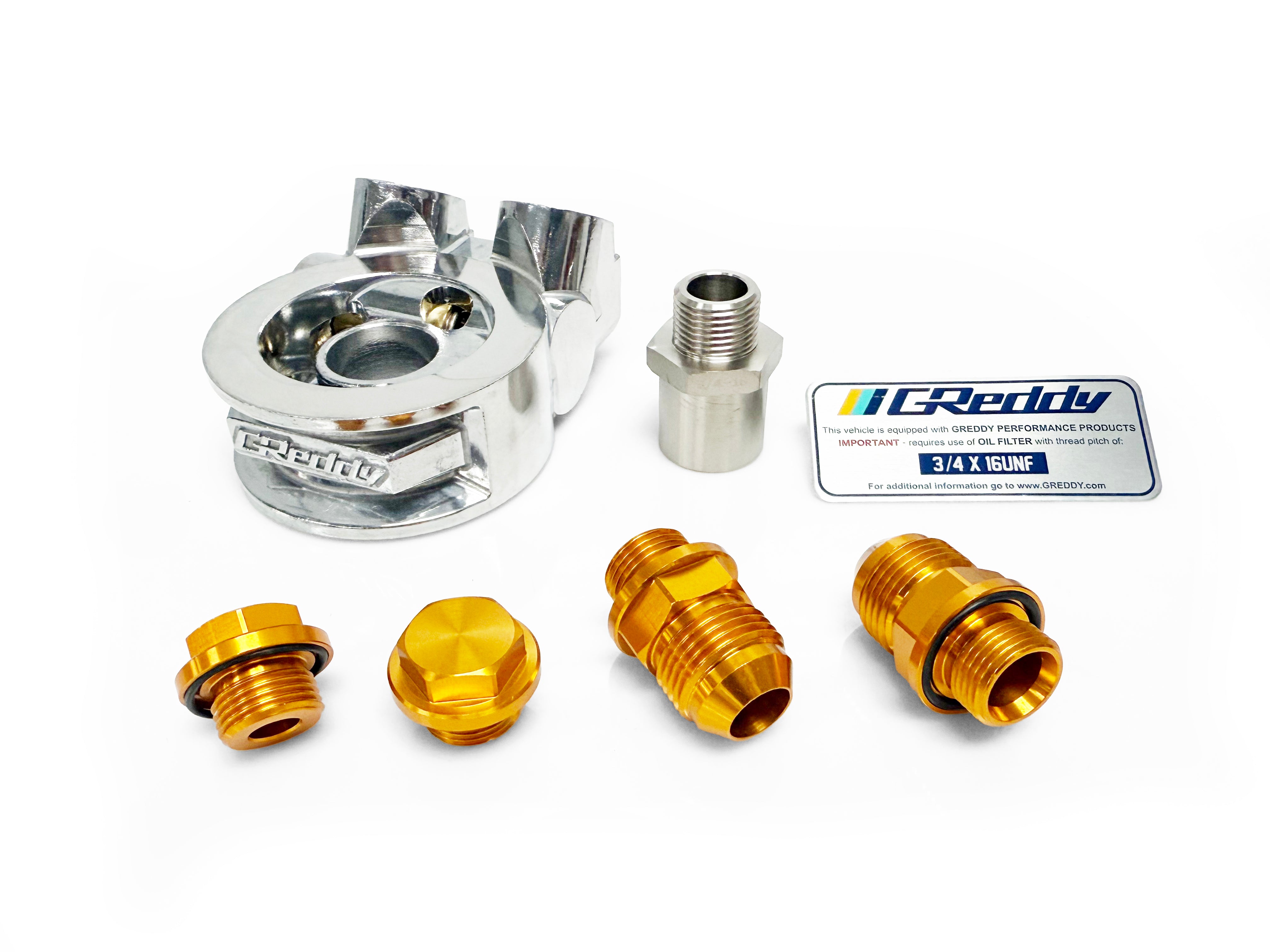 Revised GReddy Std. Oil Cooler Block Adapter - Universal - NEW and In-