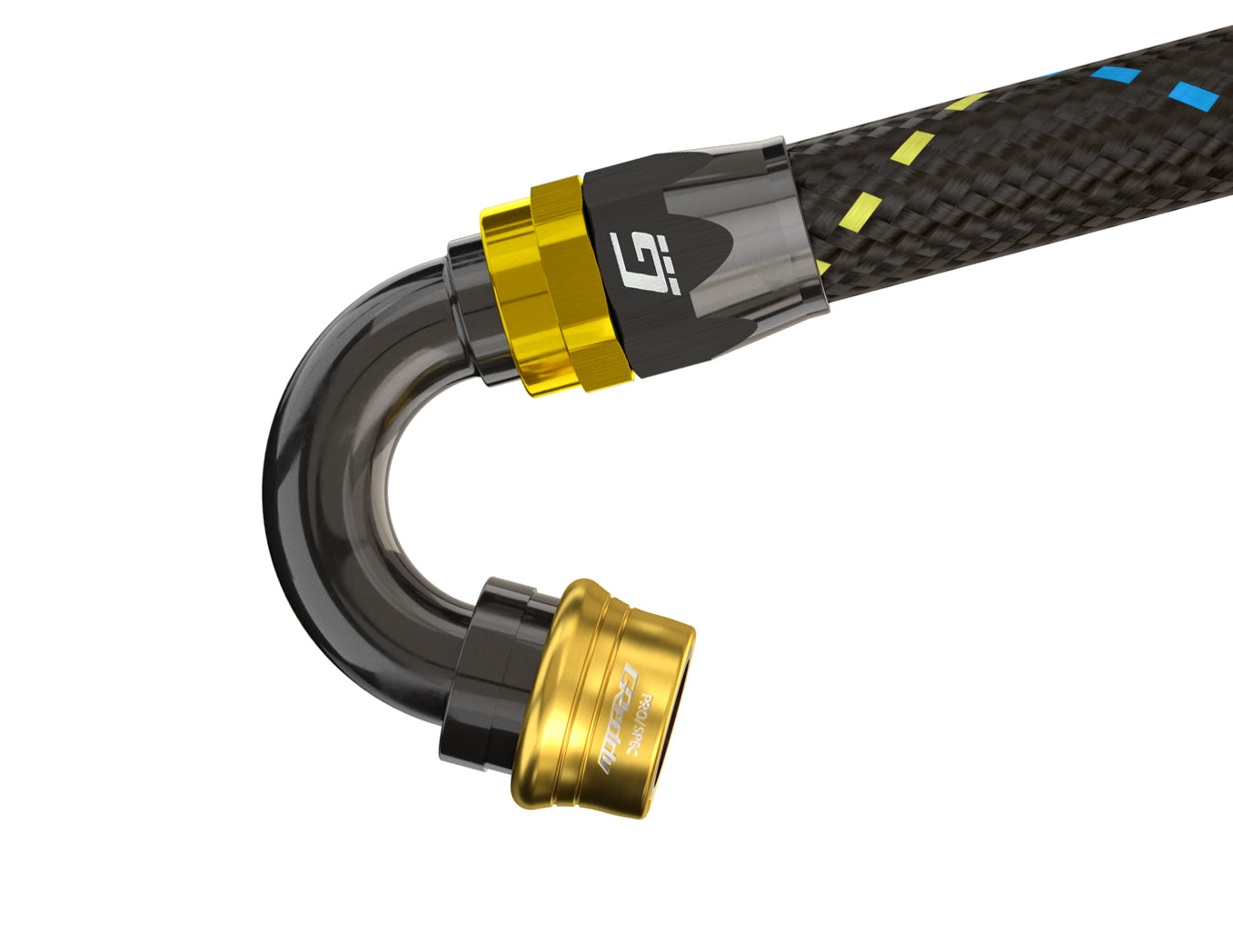 GREDDY PRO/SPEC 150 DEG. QUICK-RELEASE HOSE END(s) - BLACK/GOLD - (12860415 12860615 12860815 12861015 12861215)