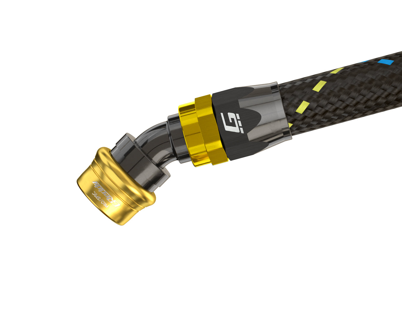 GREDDY PRO/SPEC 30 DEG. QUICK-RELEASE HOSE END(s) - BLACK/GOLD - (12860430 12860630 12860830 12861030 12861230 12861630 12862030)