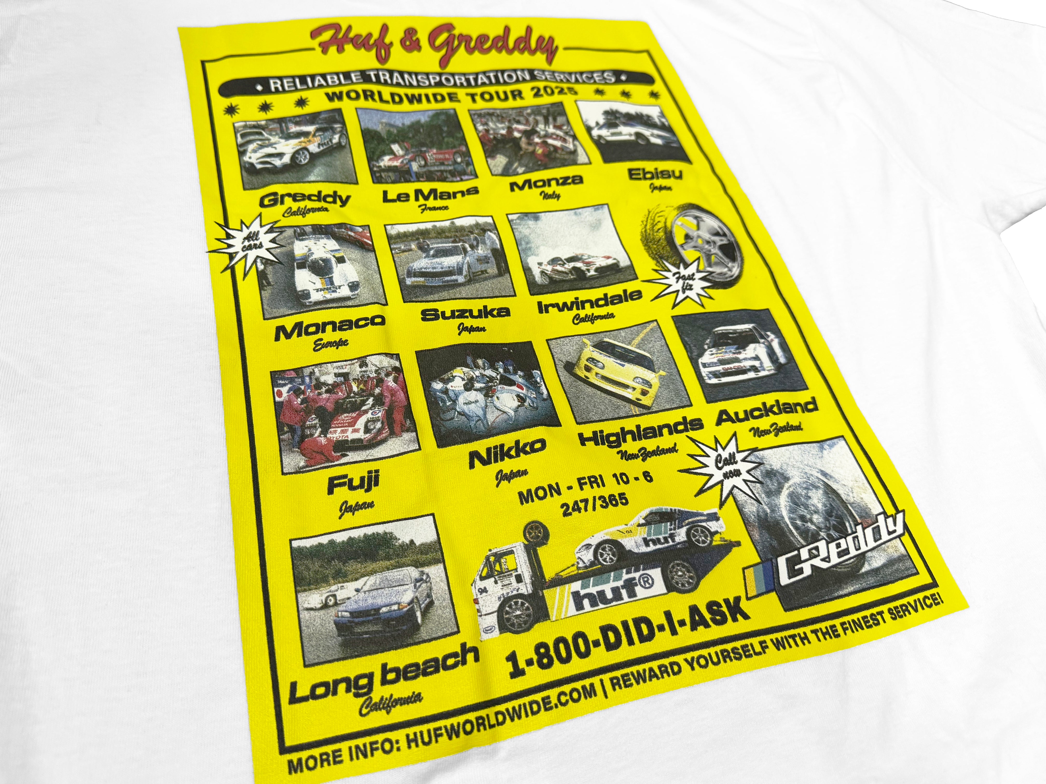 HUF x GReddy Tour S/S Tee - White
