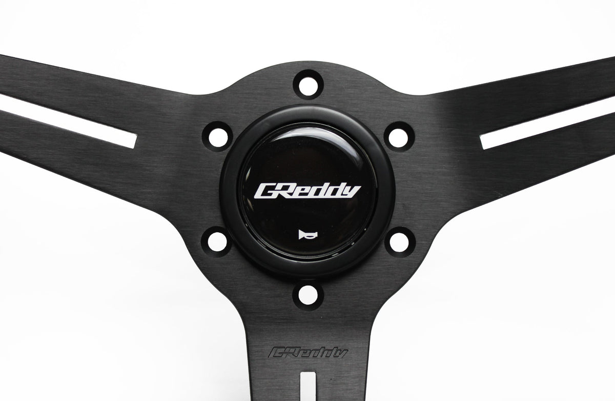 G Reddy Wheel GREDDY SPORT STEERING WHEEL - CARBON LEATHER MED DISH - (16600007)