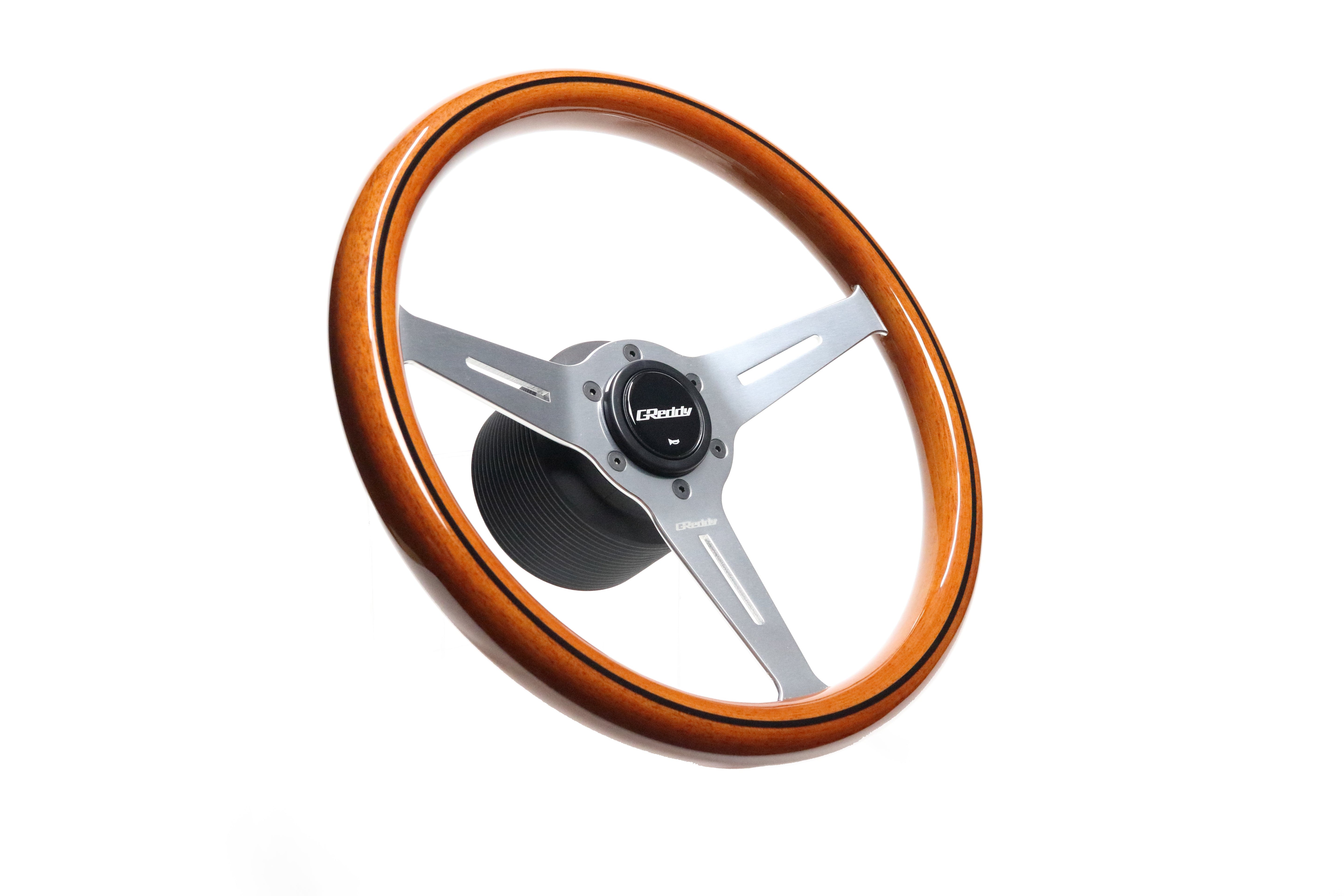 GREDDY WOOD STEERING WHEEL - LIGHT FINISH MED DISH - (16600008)