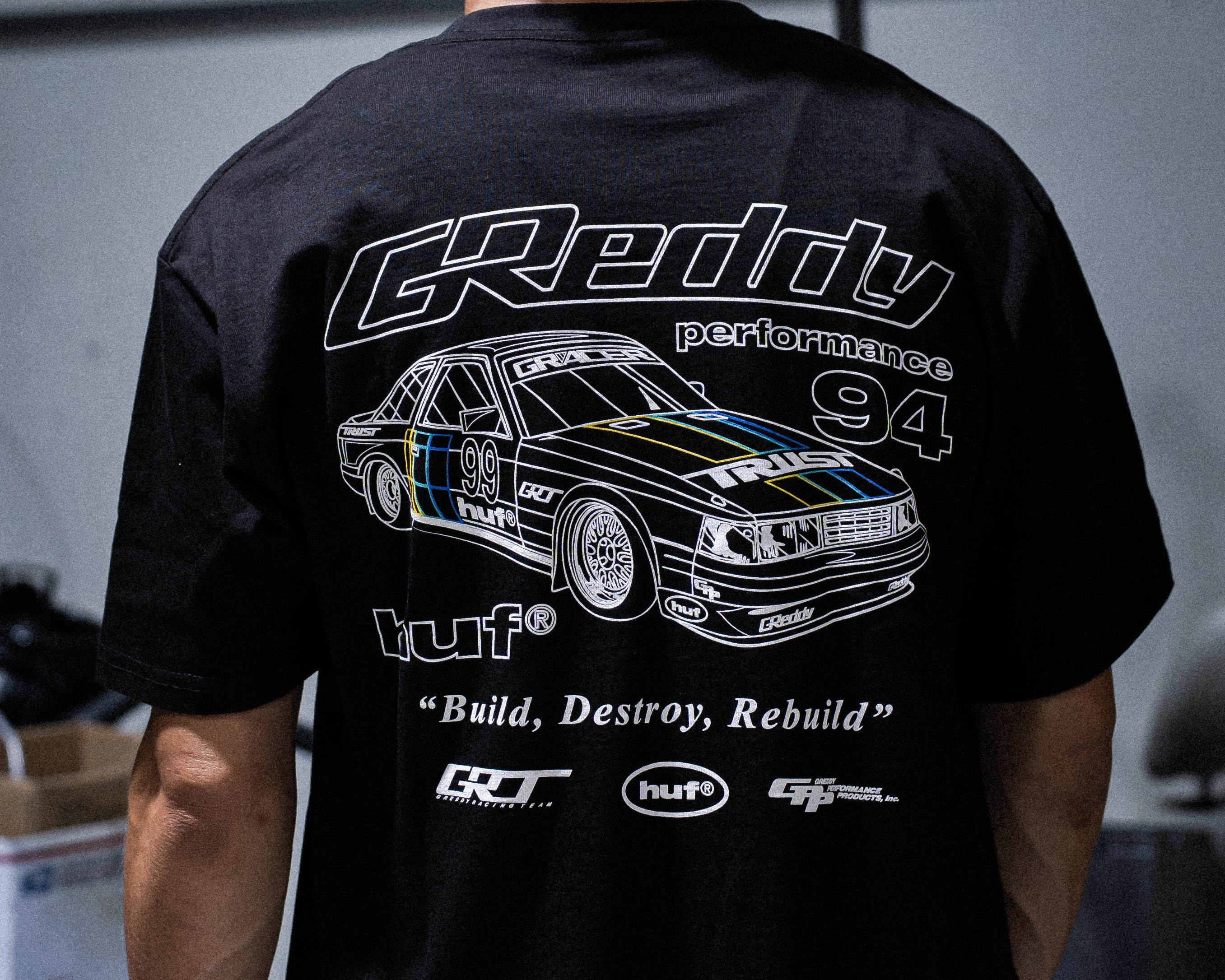 GReddy x HUF Retro Mod Tee - Black