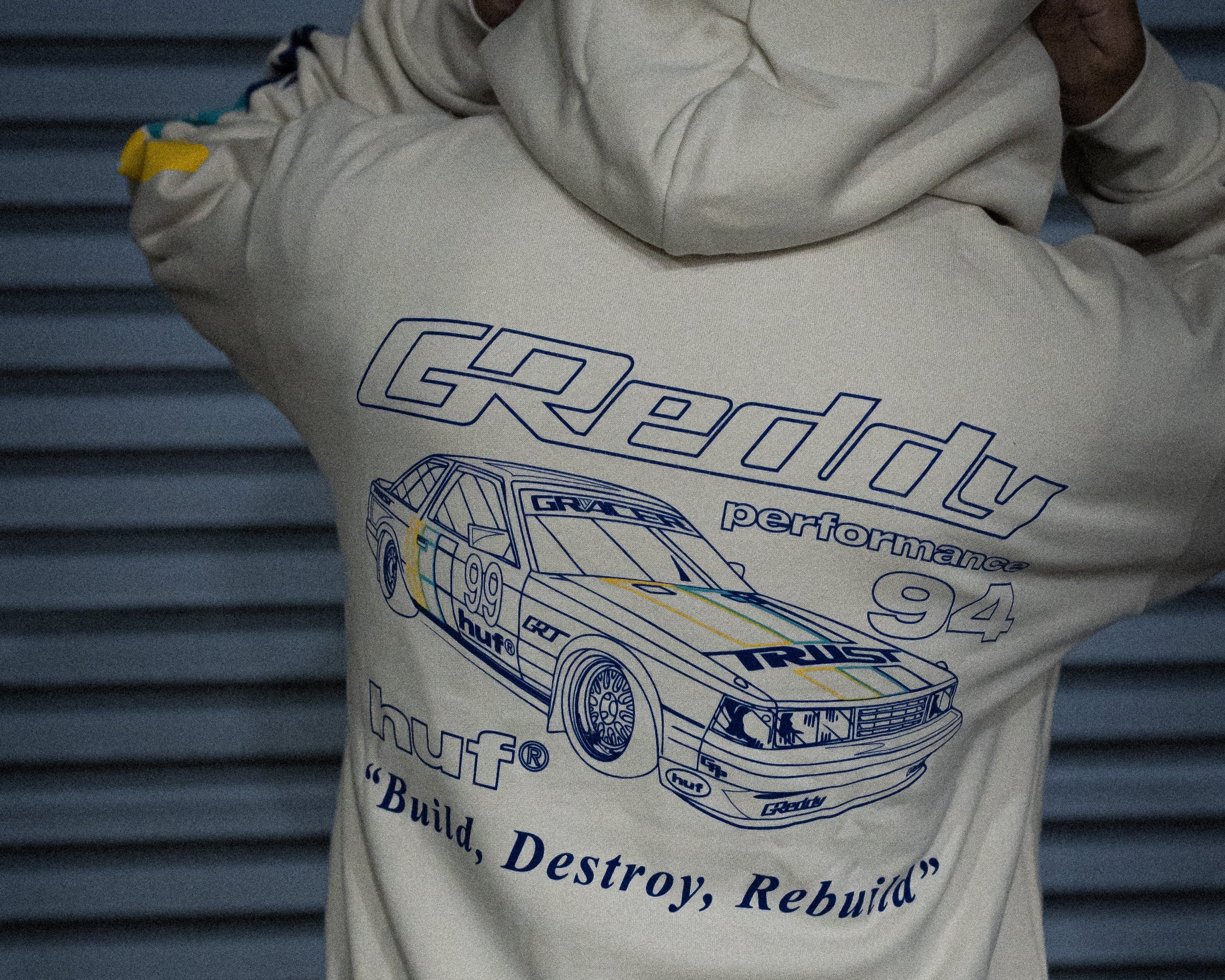 GReddy x HUF Retro Mod Hood - Ivory