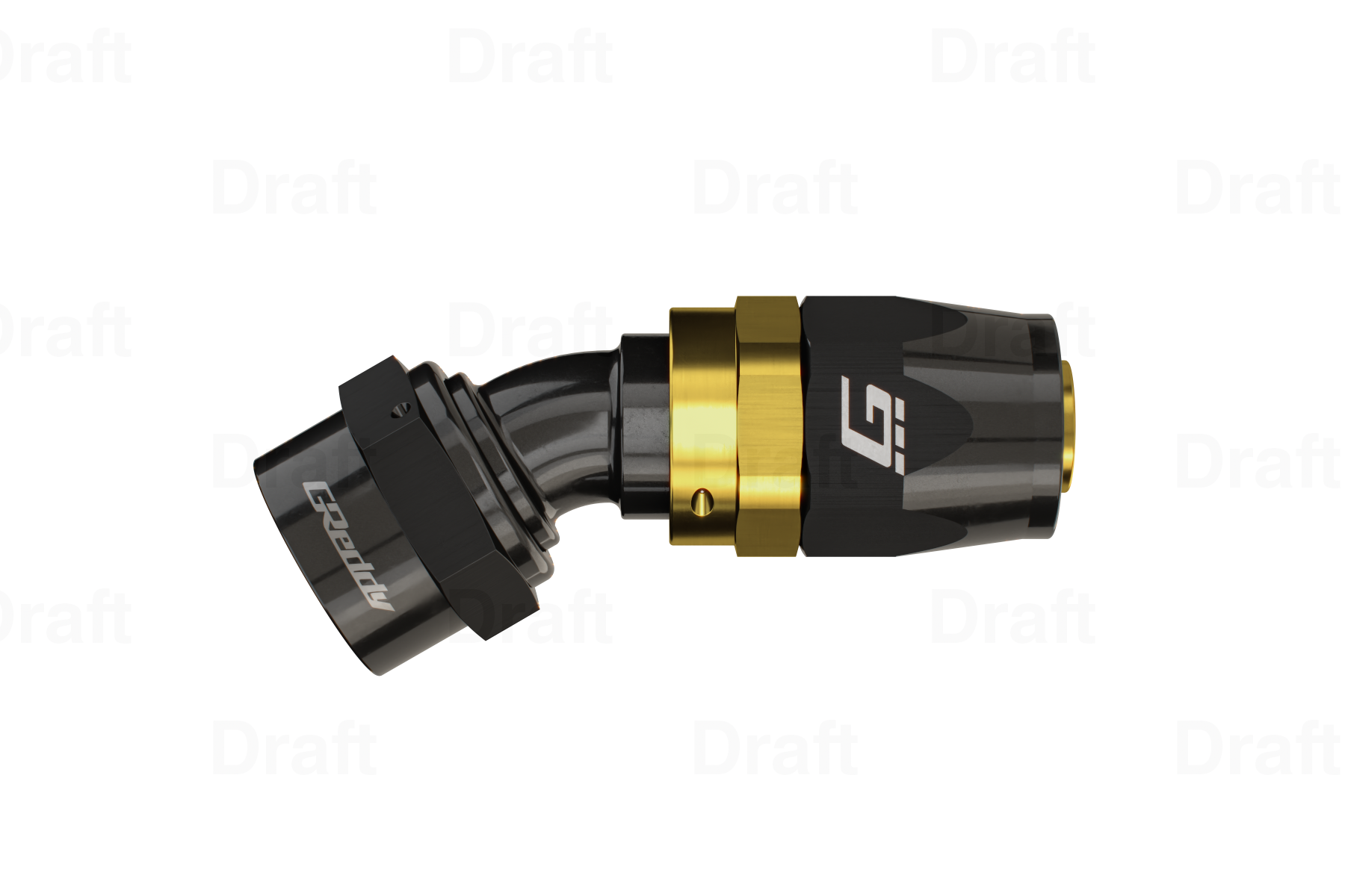 GReddy 30 DEG AN Swivel Hose End(s) - Black / Gold anodized - (12800430 12800630 12800830 12801030 12801230 12801630)