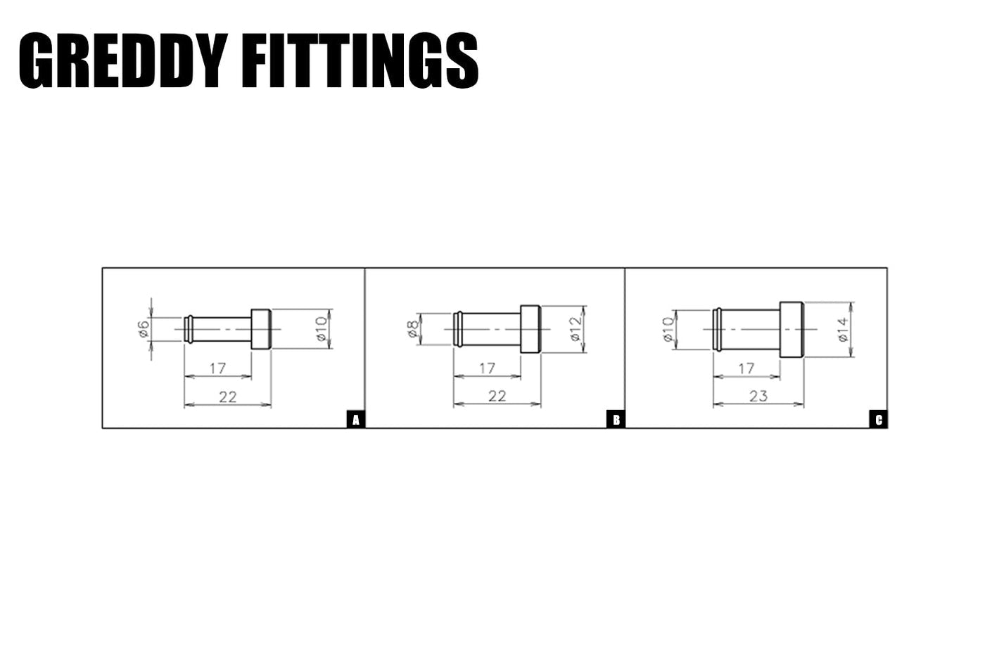 GReddy - Hose Union Fitting(s) - M5-M19