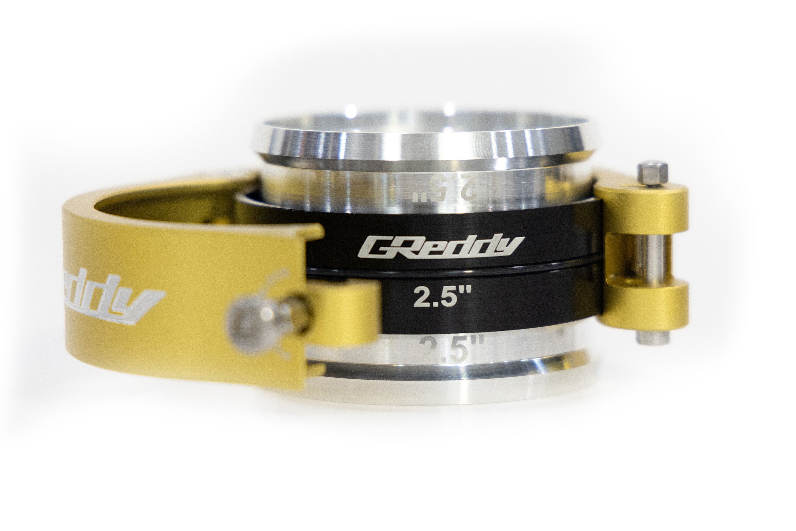 GREDDY 2.5" BOOST TUBE CLAMP WITH WELD-ON RINGS (GOLD) - (22420250)
