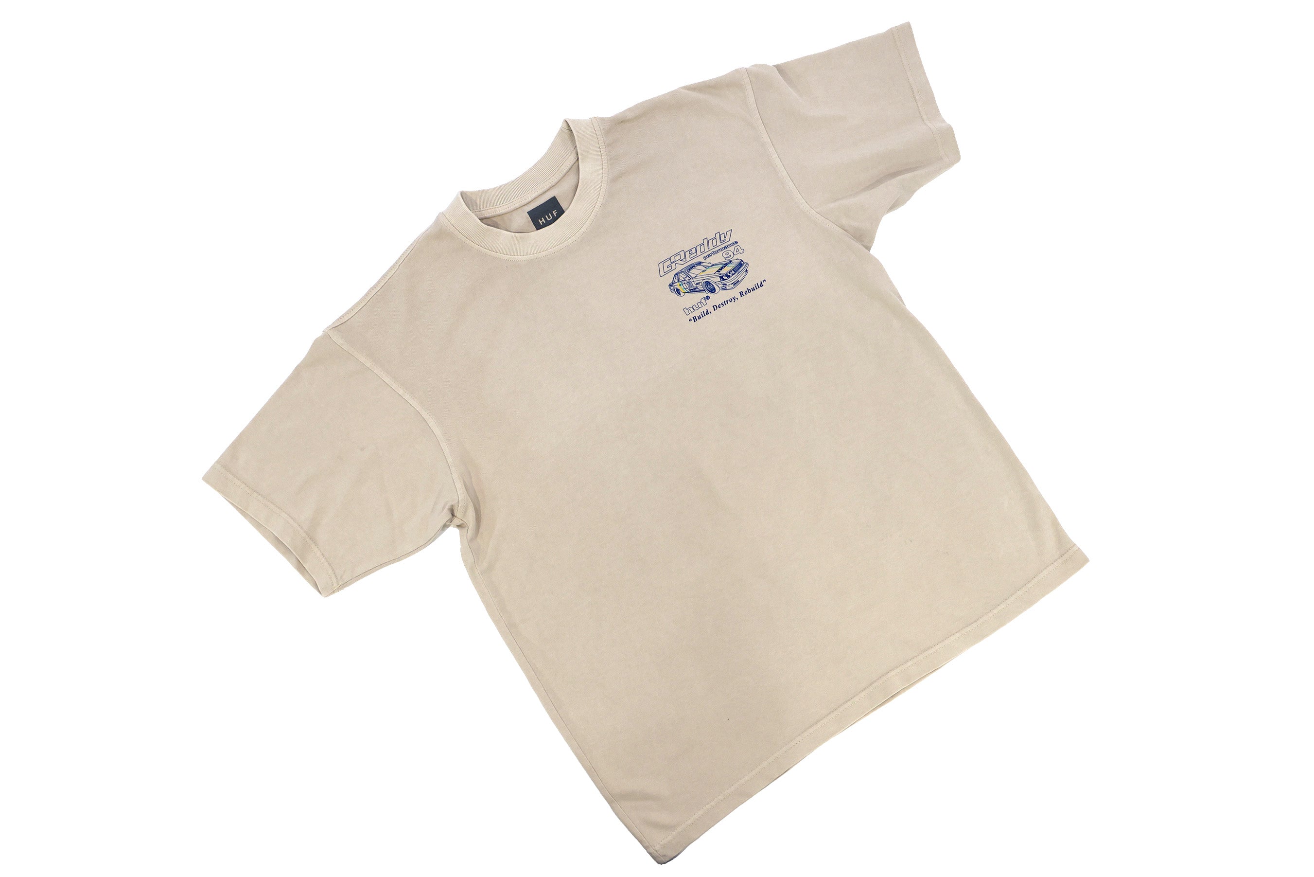 GReddy x HUF Retro Mod  Boxy Tee - Pigment French Oak