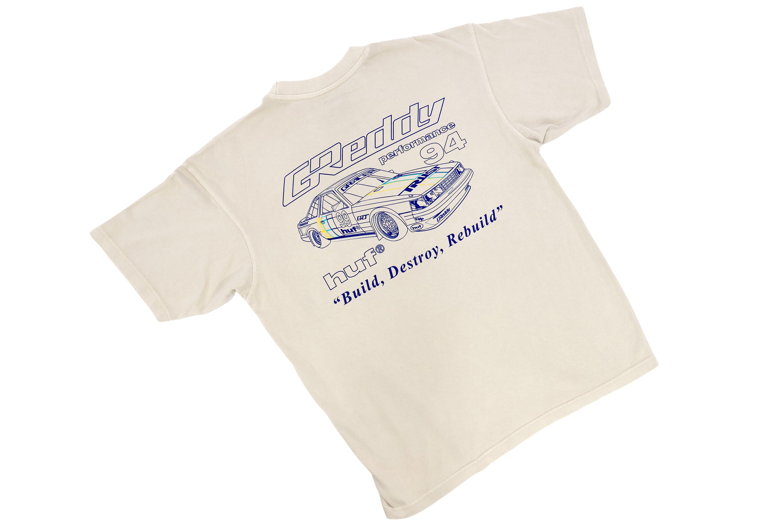GReddy x HUF Retro Mod  Boxy Tee - Pigment French Oak