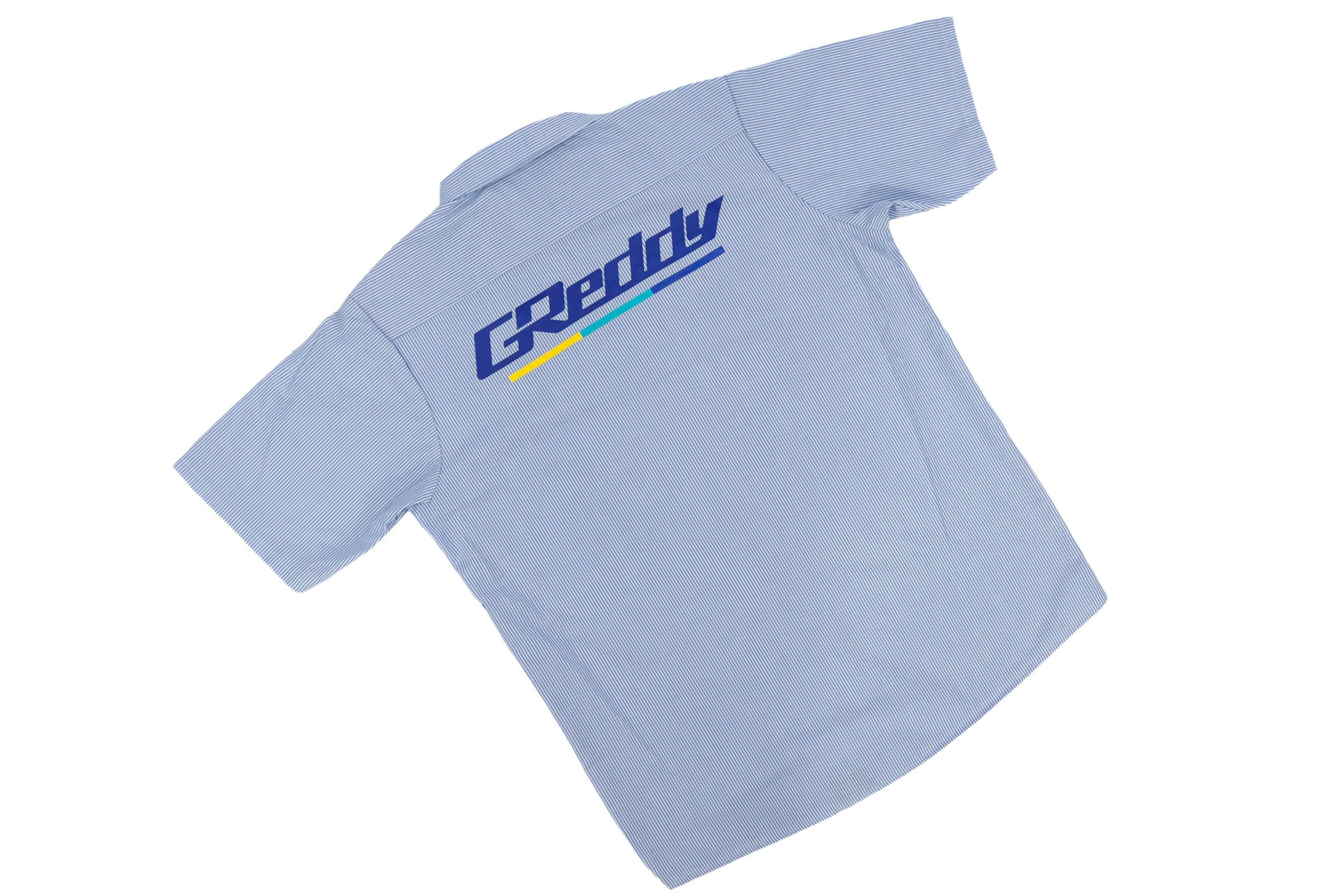 GReddy Mechanic's Button-up Work Shirt(s) V3 - Blue/White Stripe