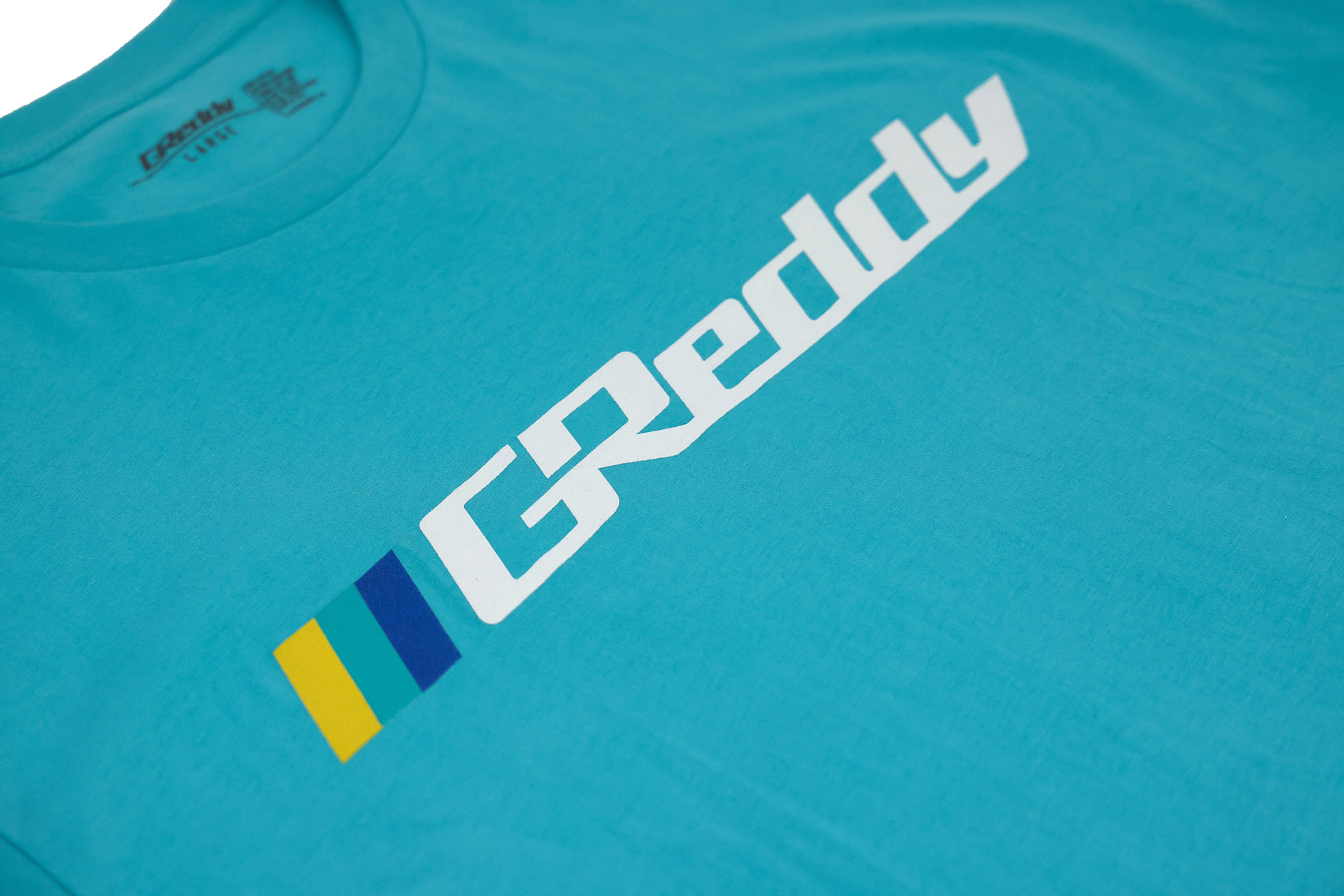 GReddy OG Logo Tee (with 3 stripes) - Tahiti Blue