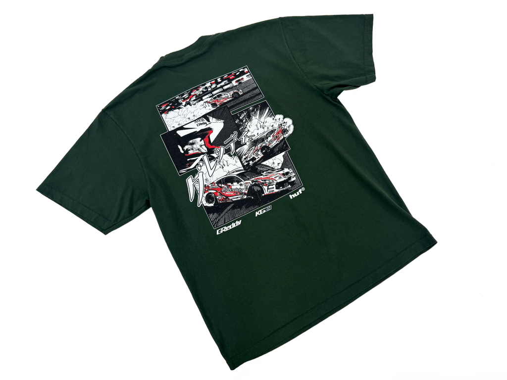 GReddy X HUF Reveal KG21 Tee(s) - Moss Green