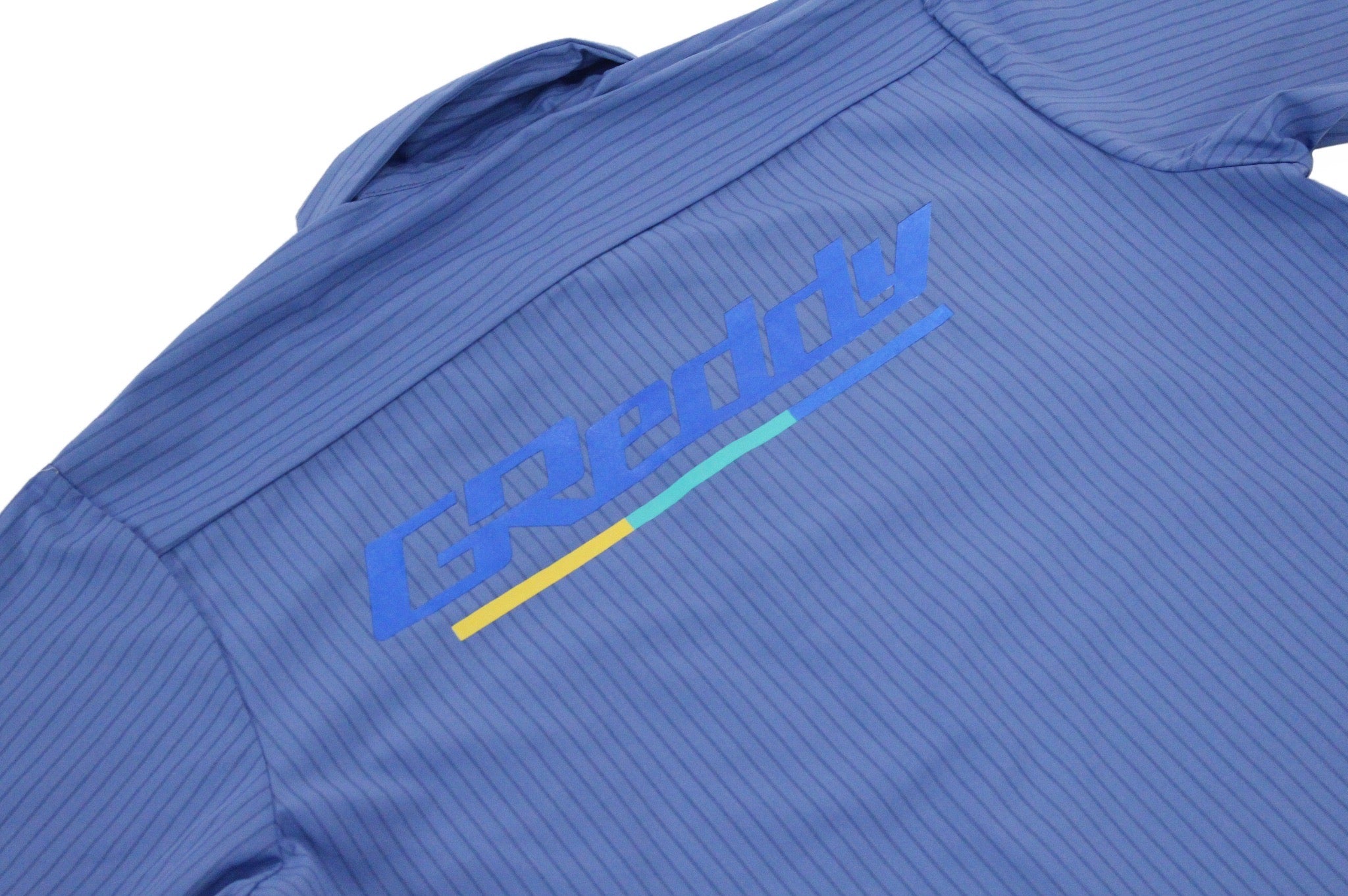 NEW!  GReddy Mechanic's Button-up Work Shirt(s) V3 - Blue/Blue Stripe
